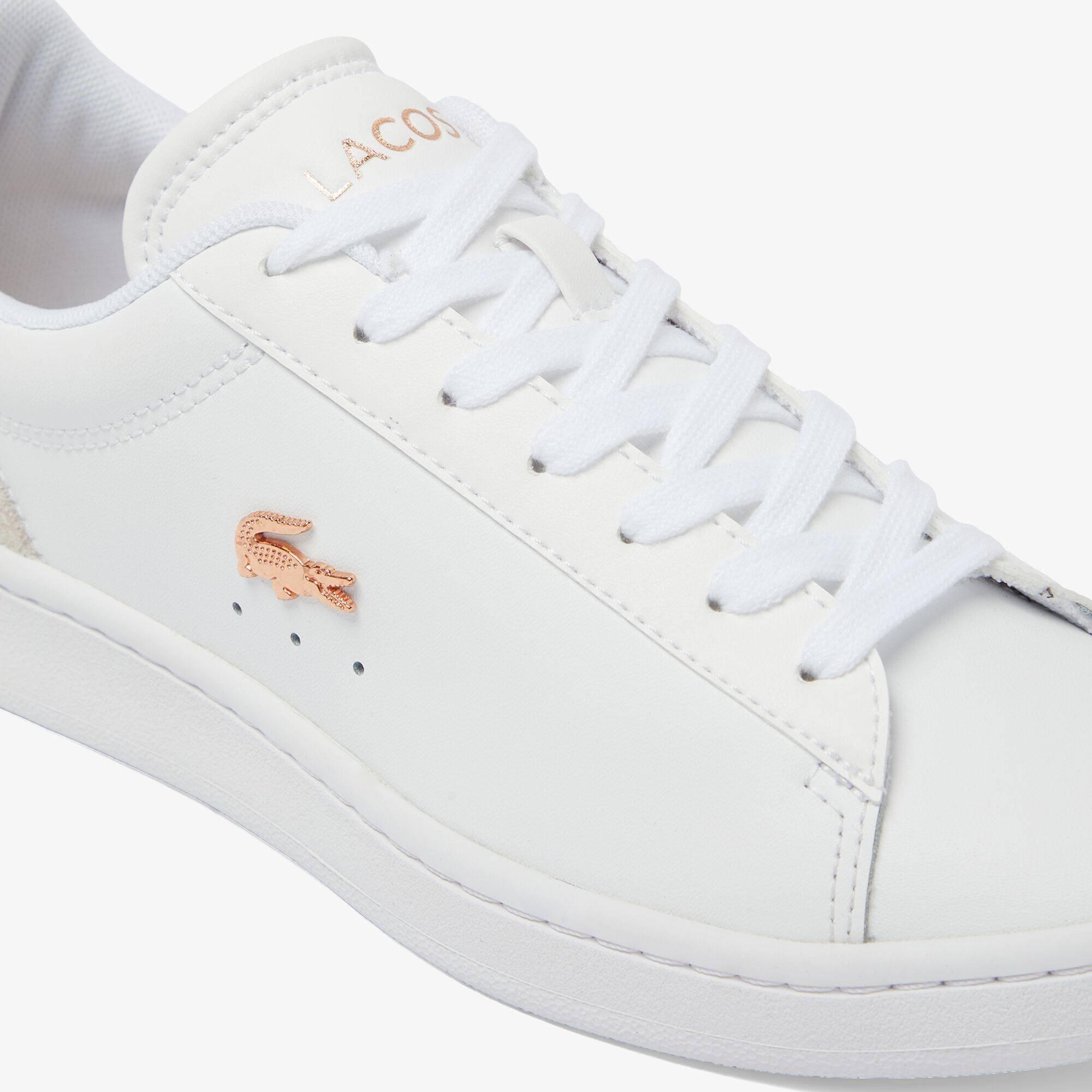 Wht/Lt Pnk - Lacoste - Women's Low-Top Trainers - 3