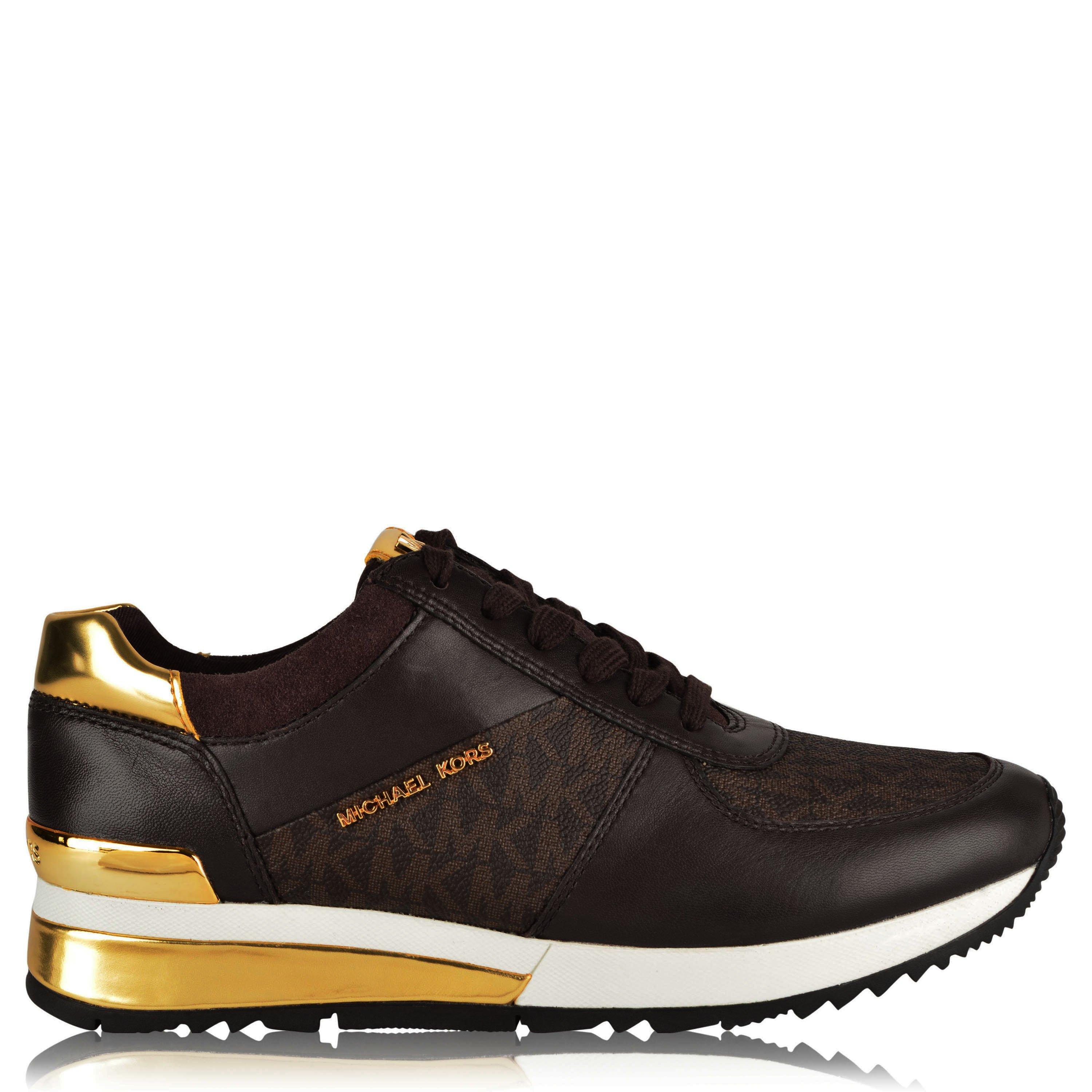 Brown 200 - MICHAEL Michael Kors - Allie Metallic Trainers - 1