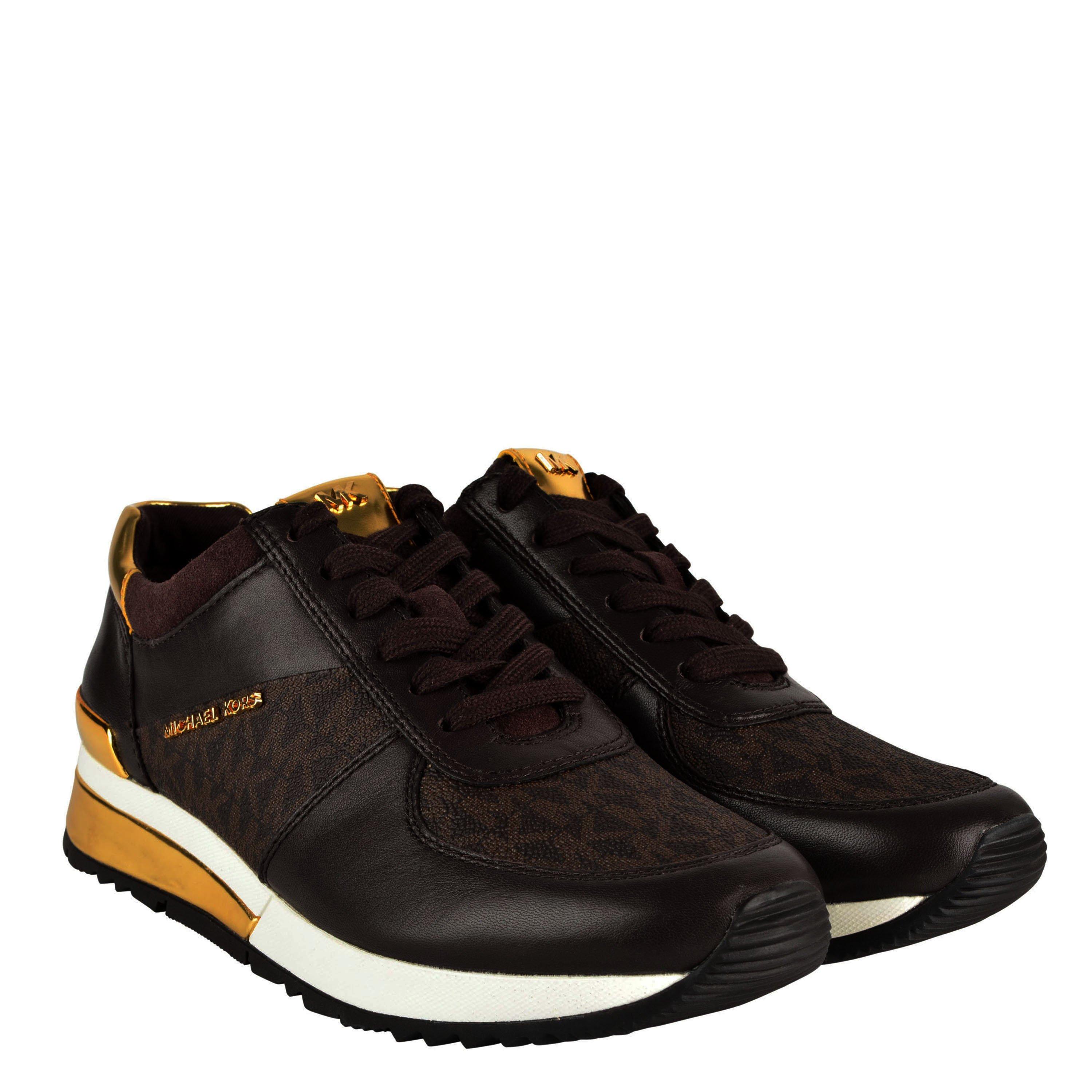 Brown 200 - MICHAEL Michael Kors - Allie Metallic Trainers - 3