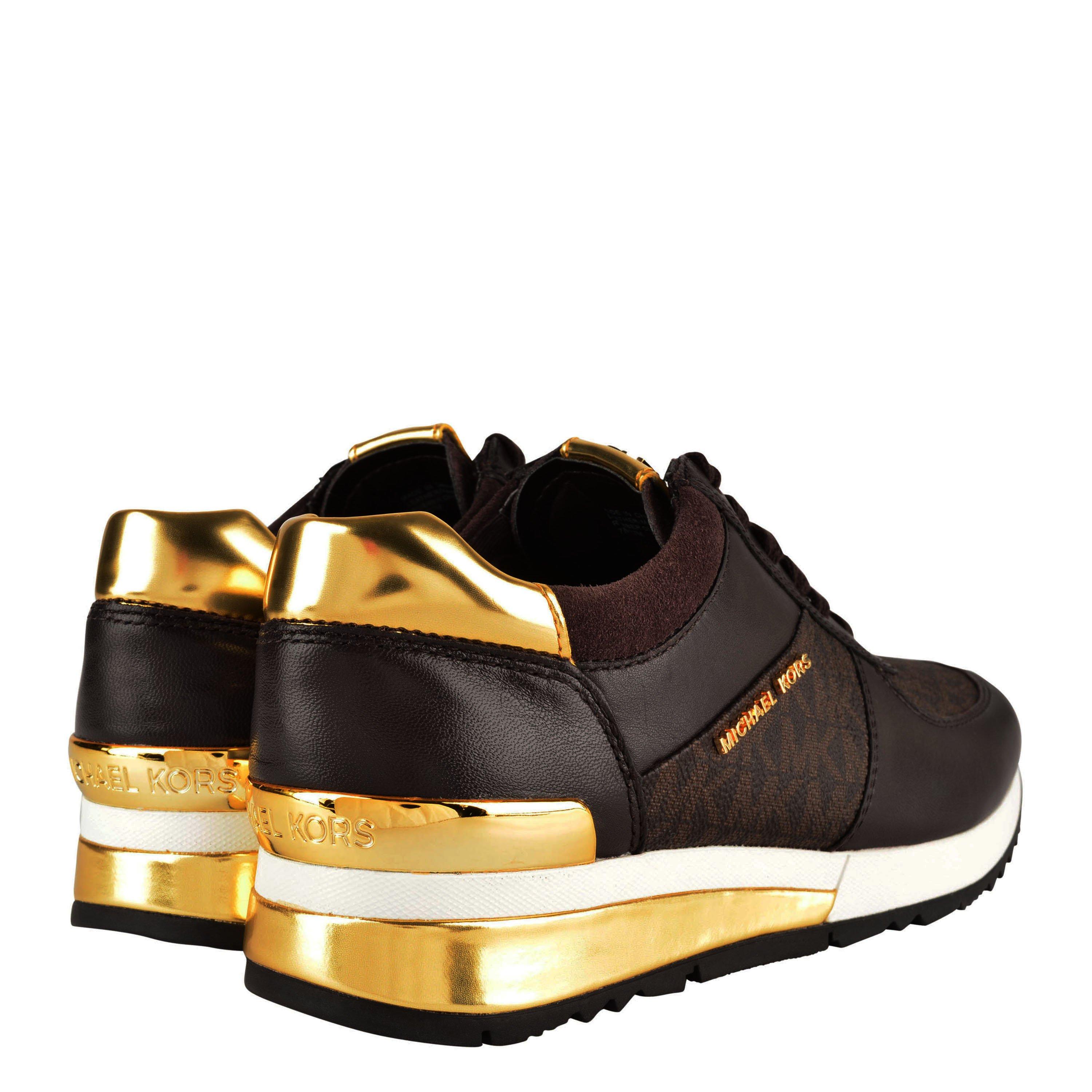 Brown 200 - MICHAEL Michael Kors - Allie Metallic Trainers - 4