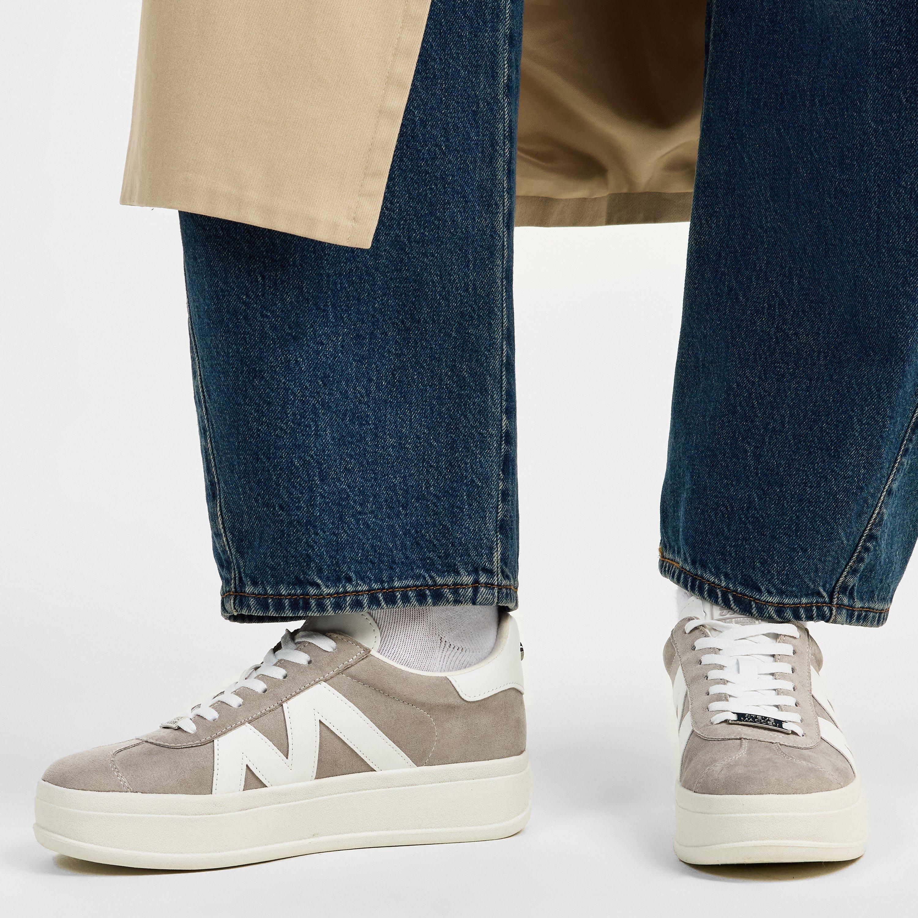 Graues Wildleder - Steve Madden - Women's Opponent Low-Top Trainers - 3