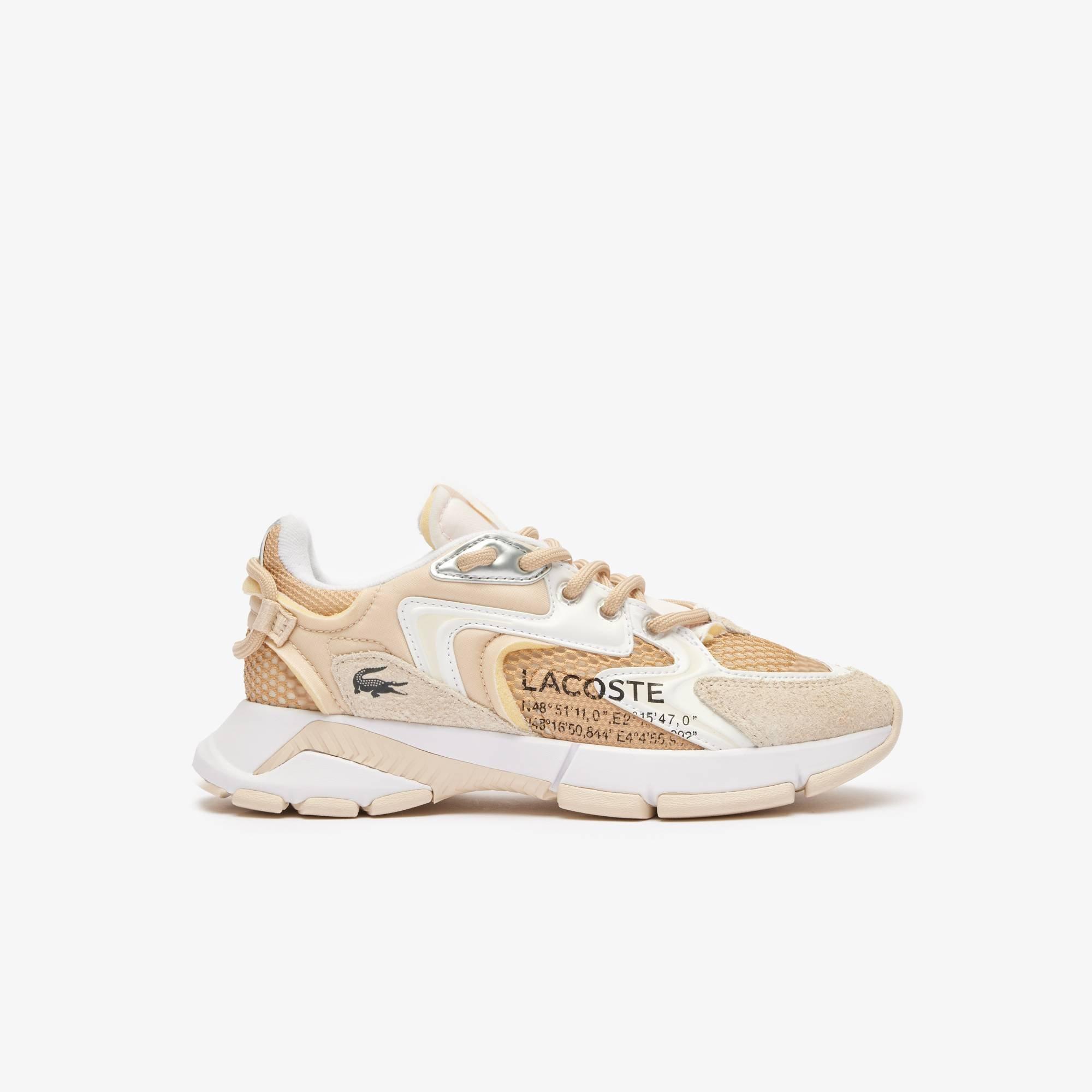 Lacoste L003 Neo Trainers - Tan/White - Size 5 (38)