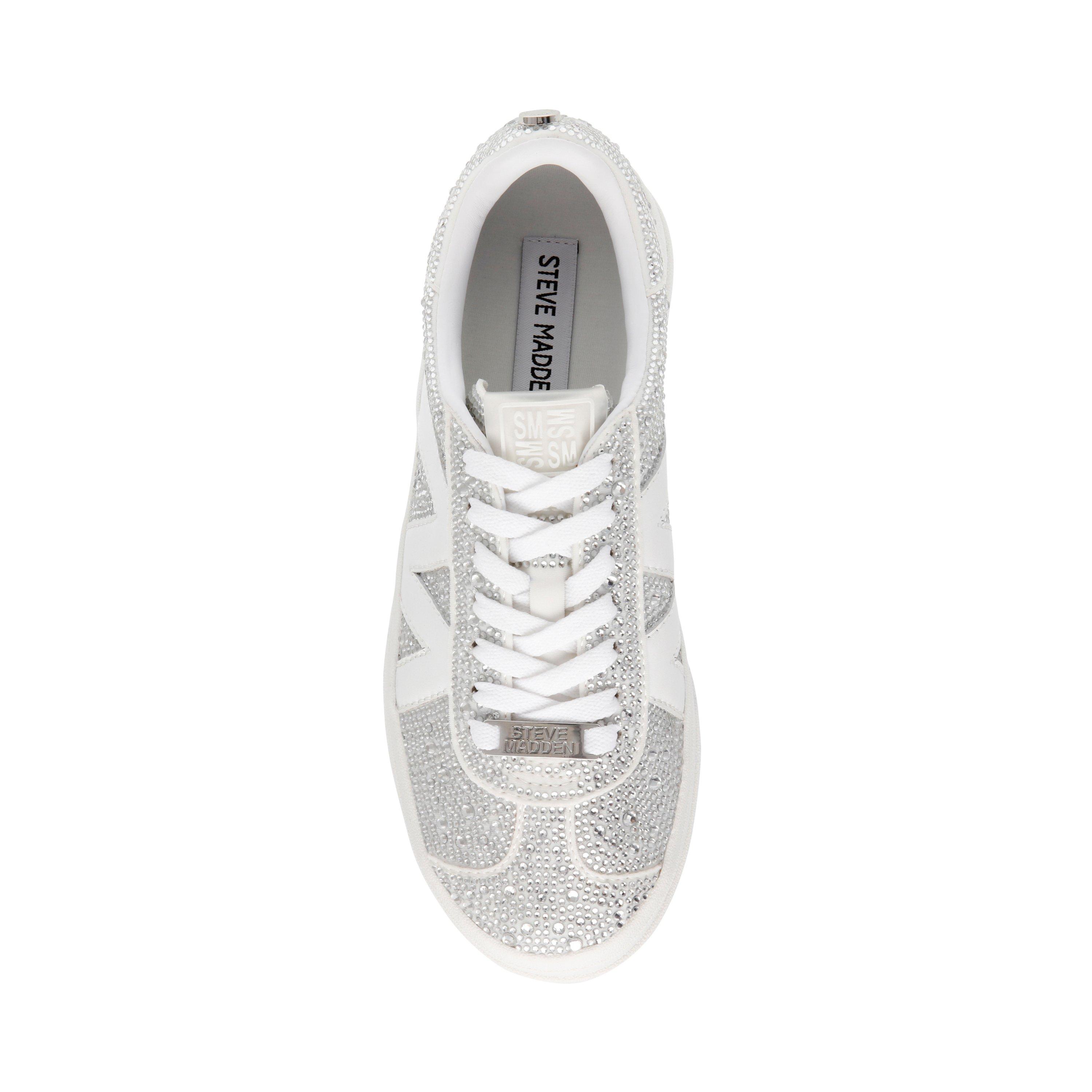 Rhinestone - Steve Madden - Women's Opponent Low-Top Trainers - 6