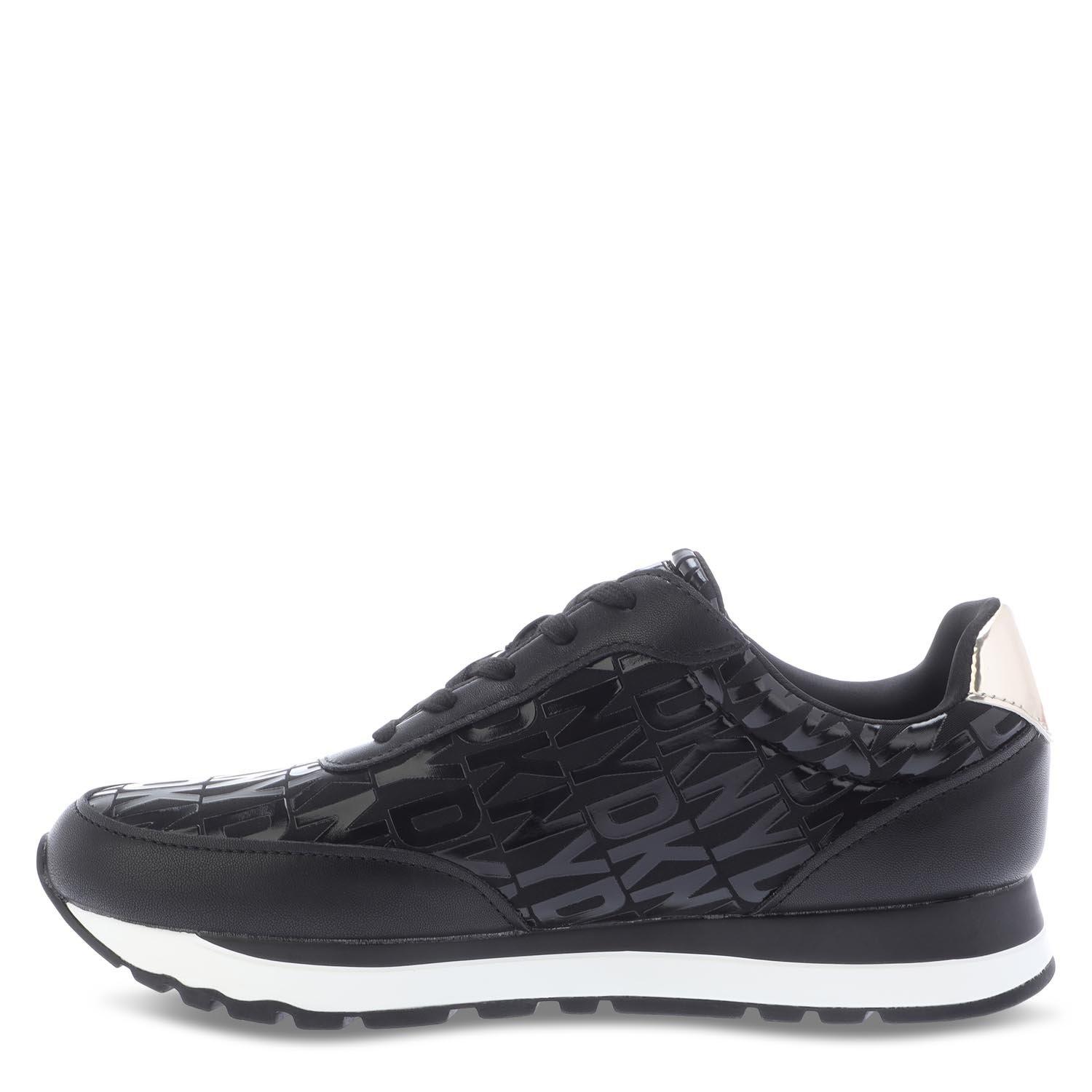 Blk/Gold - DKNY - Women's Jahari Lace-Up Runner - 2