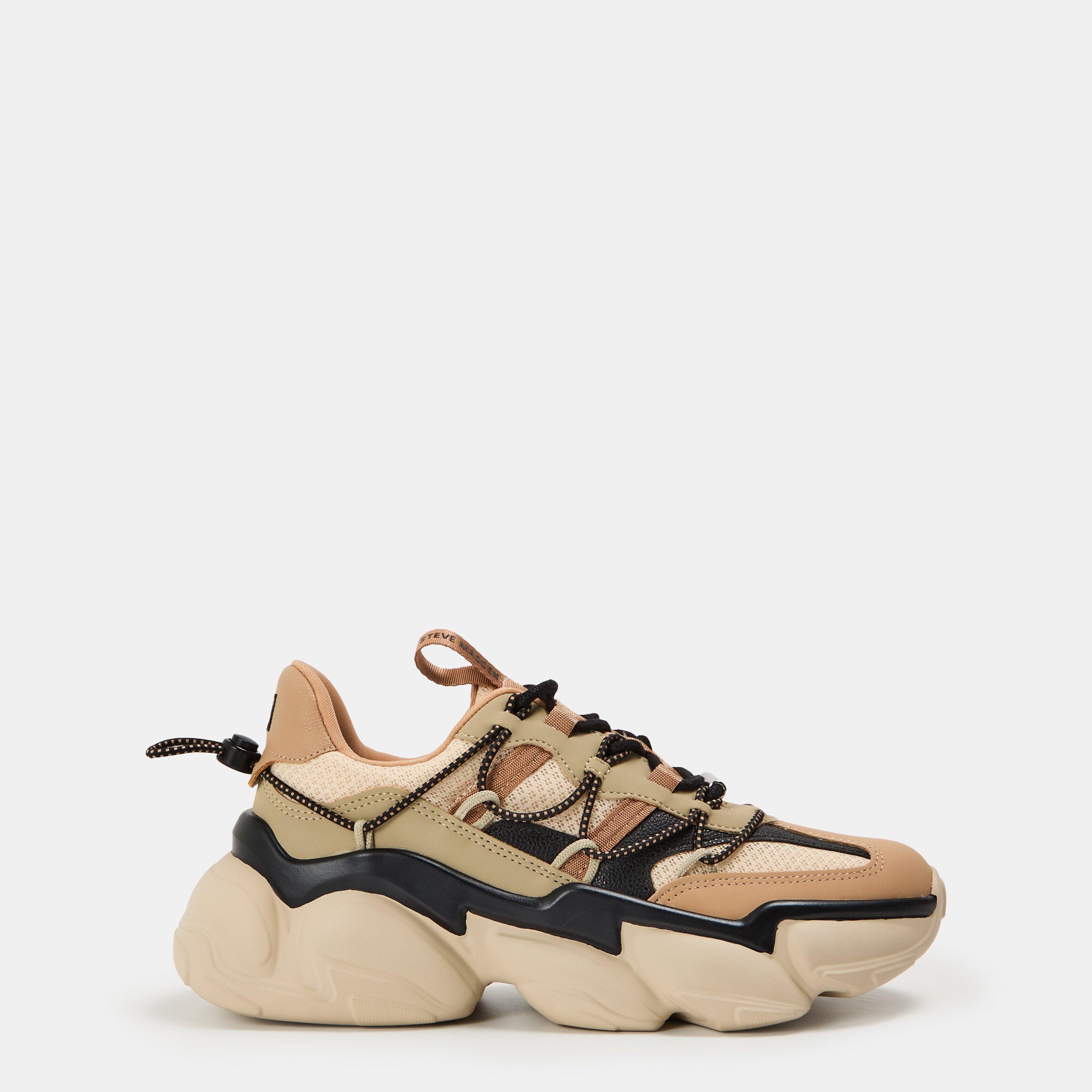 Steve Madden Women's Spectator Low-Top Trainers - Khaki/Black - 7 (40)