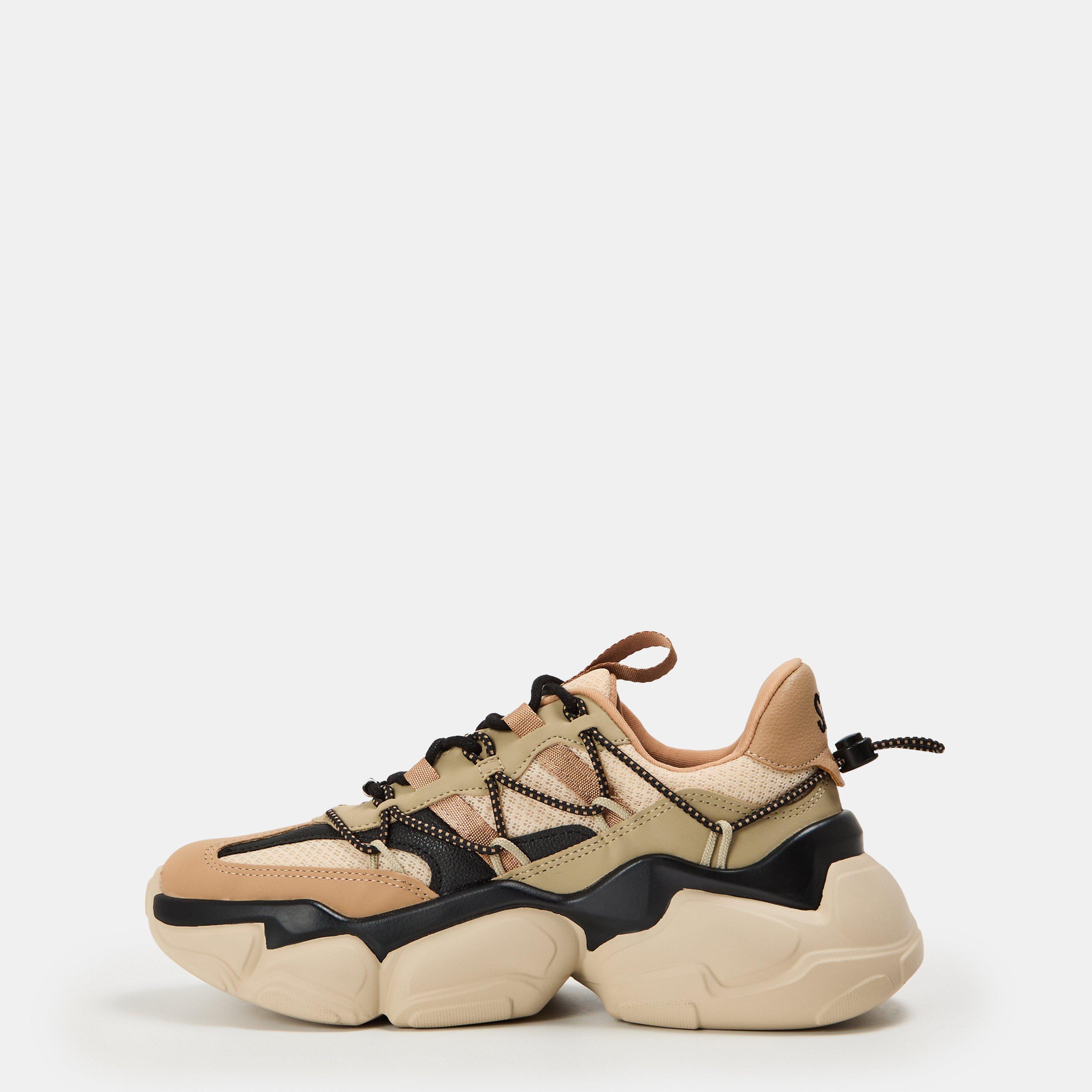 Khaki/Black - Steve Madden - Women's Spectator Low-Top Trainers - 2