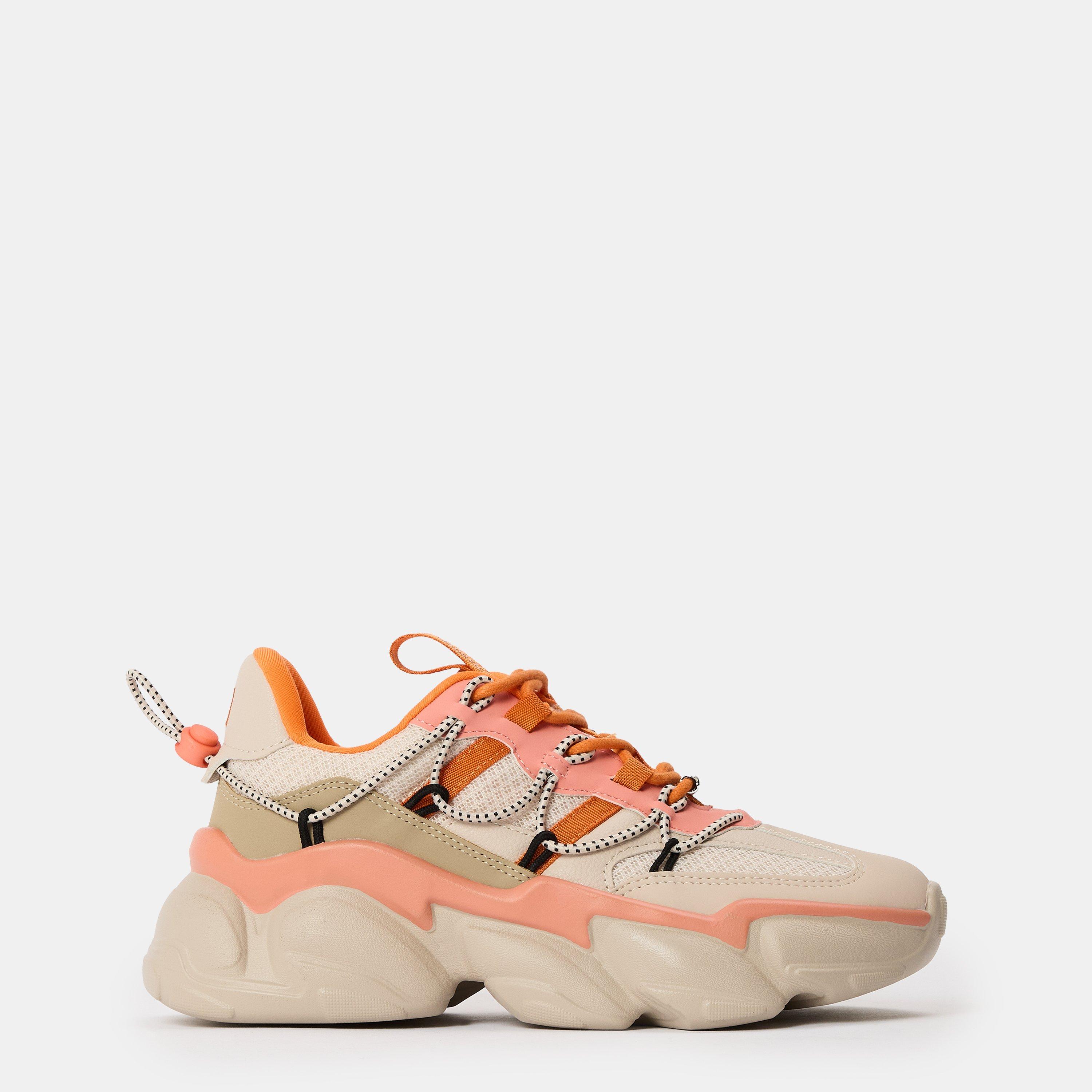 Steve Madden Women's Spectator Low-Top Trainers - Greige/Org - 8 (41)