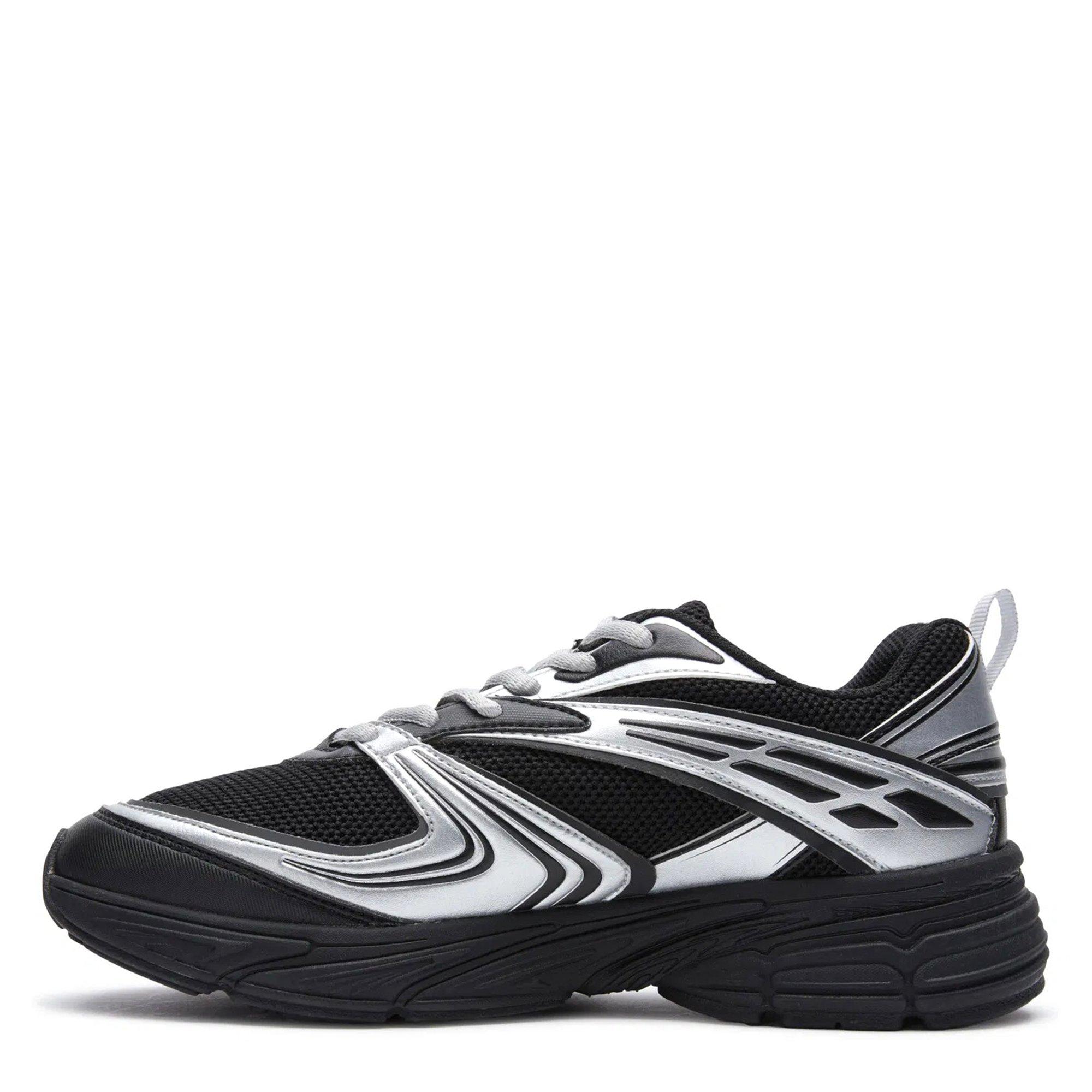 BLK/BLK/SIL - Fila - Interun Womens Trainers - 2