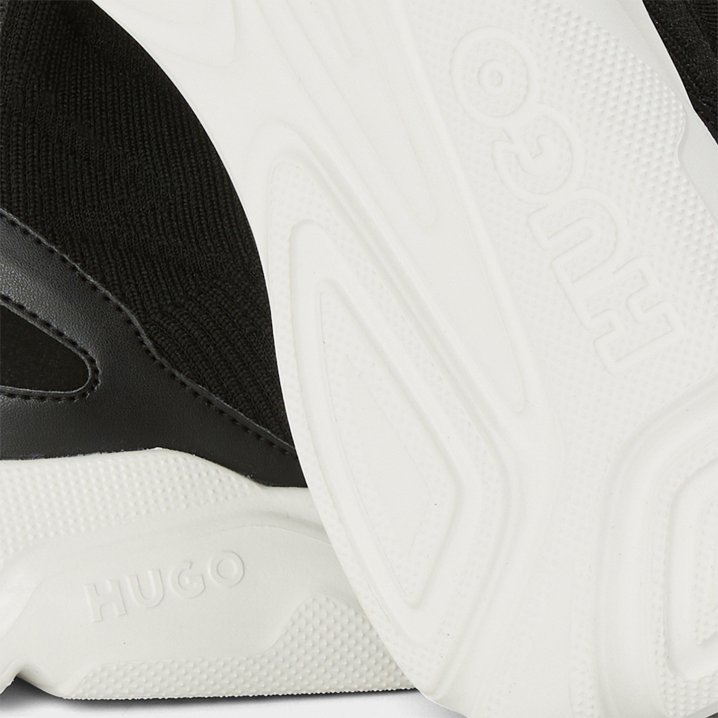 Black - Hugo - Leon Hito Knitted Low-Top Trainers - 3