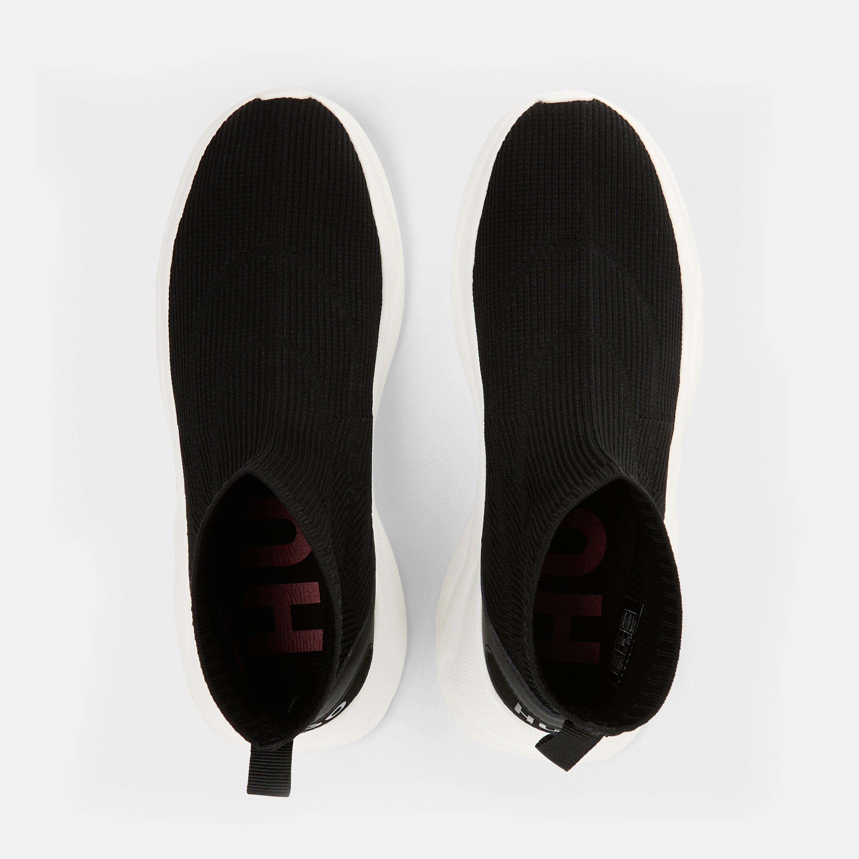 Black - Hugo - Leon Hito Knitted Low-Top Trainers - 4