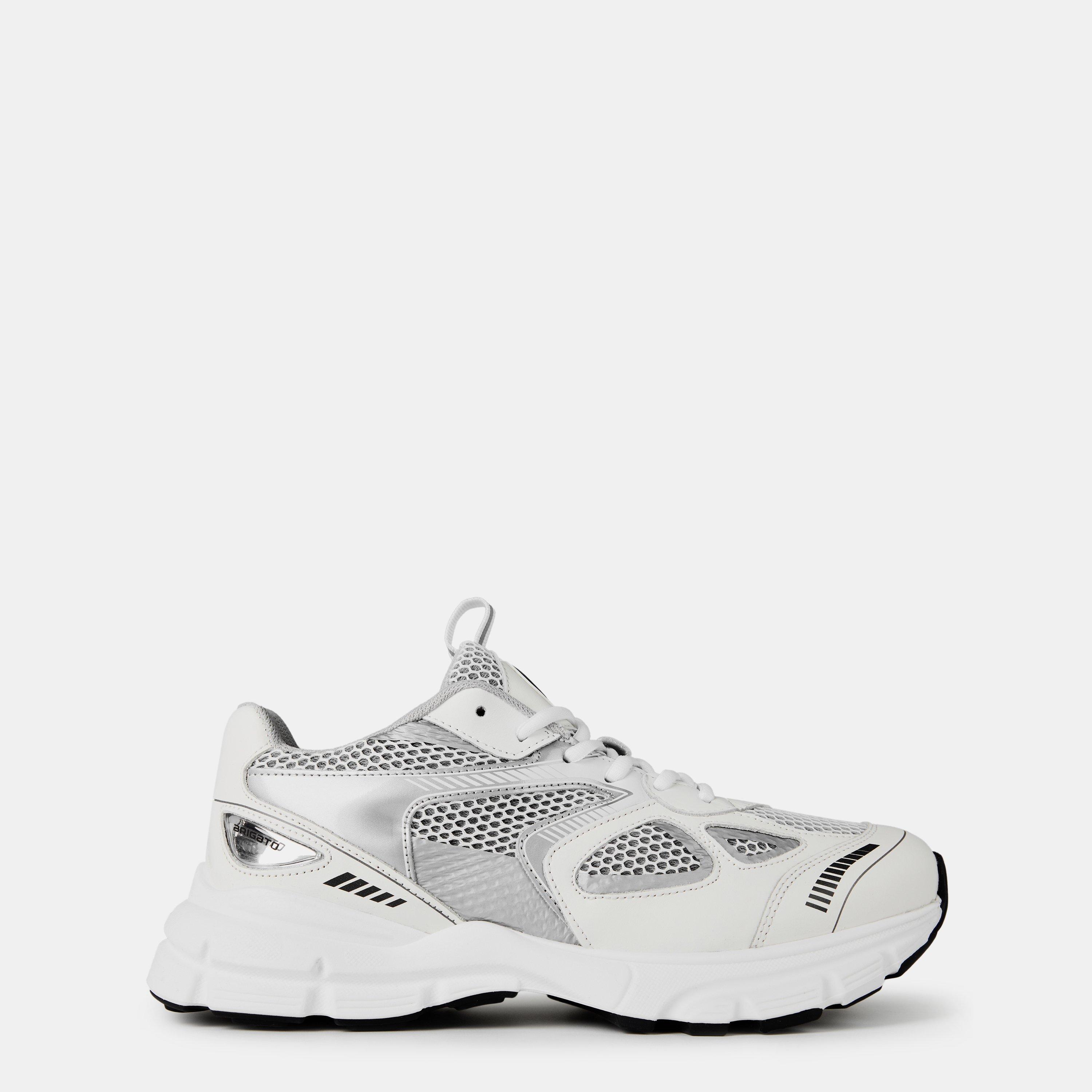White/Silver - Axel Arigato - Women's Marathon Leather And Mesh Trainers - 1