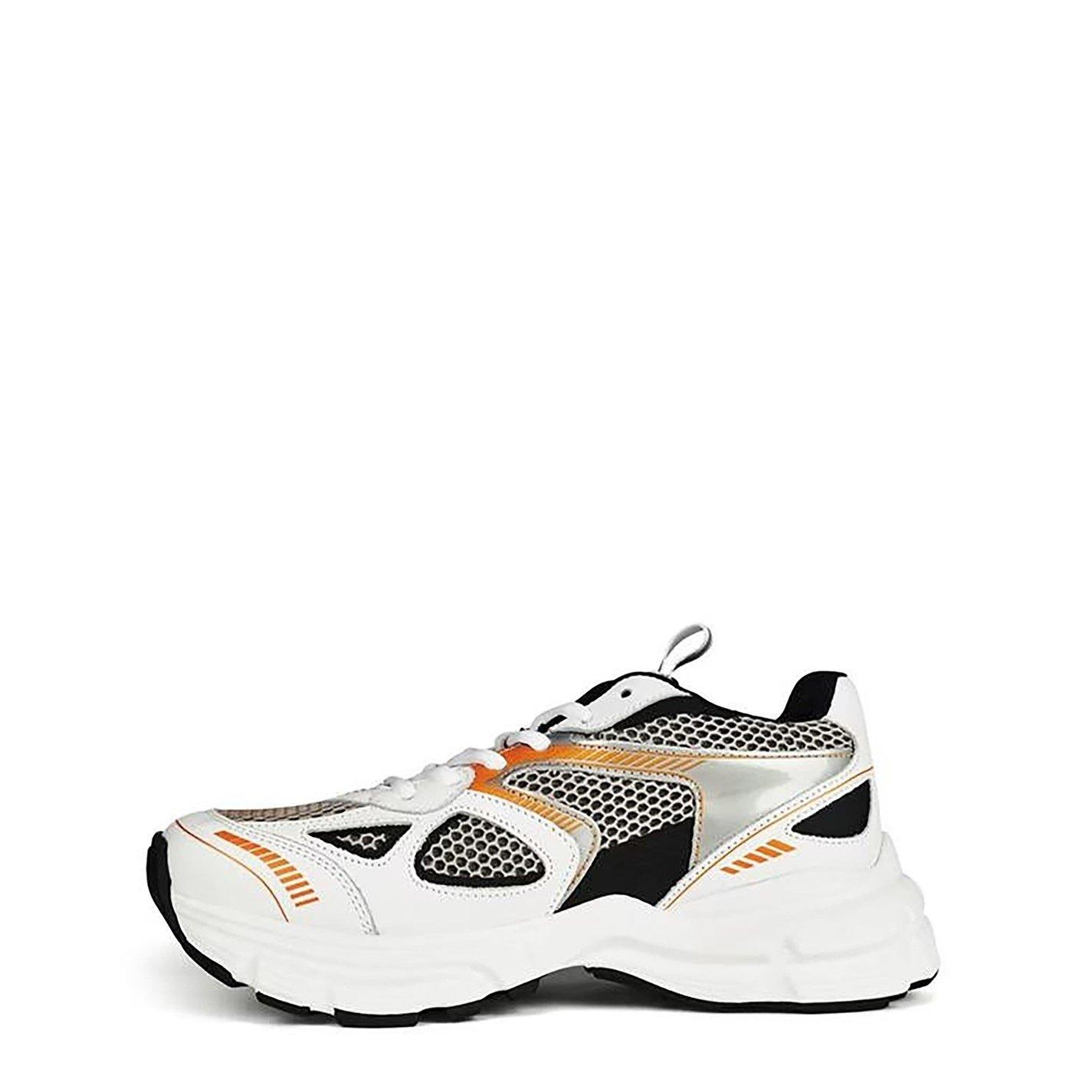Wht/Blk/Ornge - Axel Arigato - Women's Marathon Leather And Mesh Trainers - 3