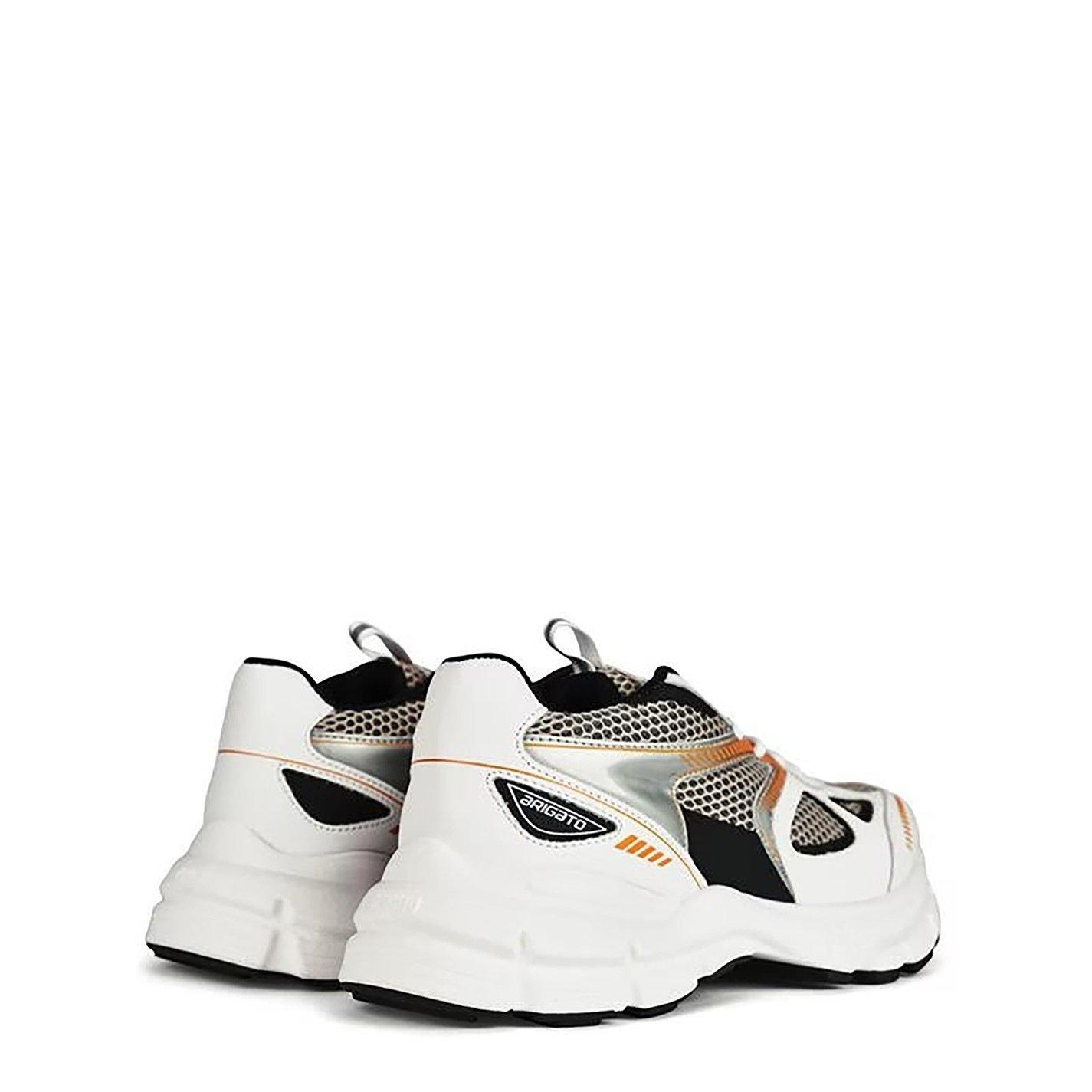 Wht/Blk/Ornge - Axel Arigato - Women's Marathon Leather And Mesh Trainers - 5