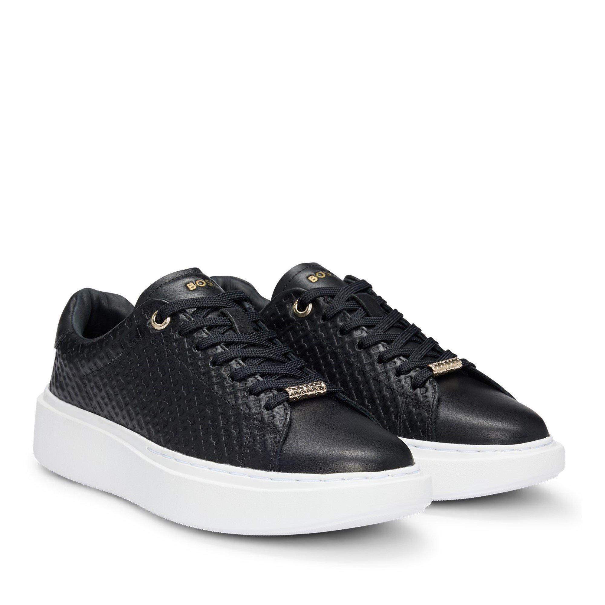 Black - Boss - Women's Amber Tenn Hflt Low-Top Trainers - 3