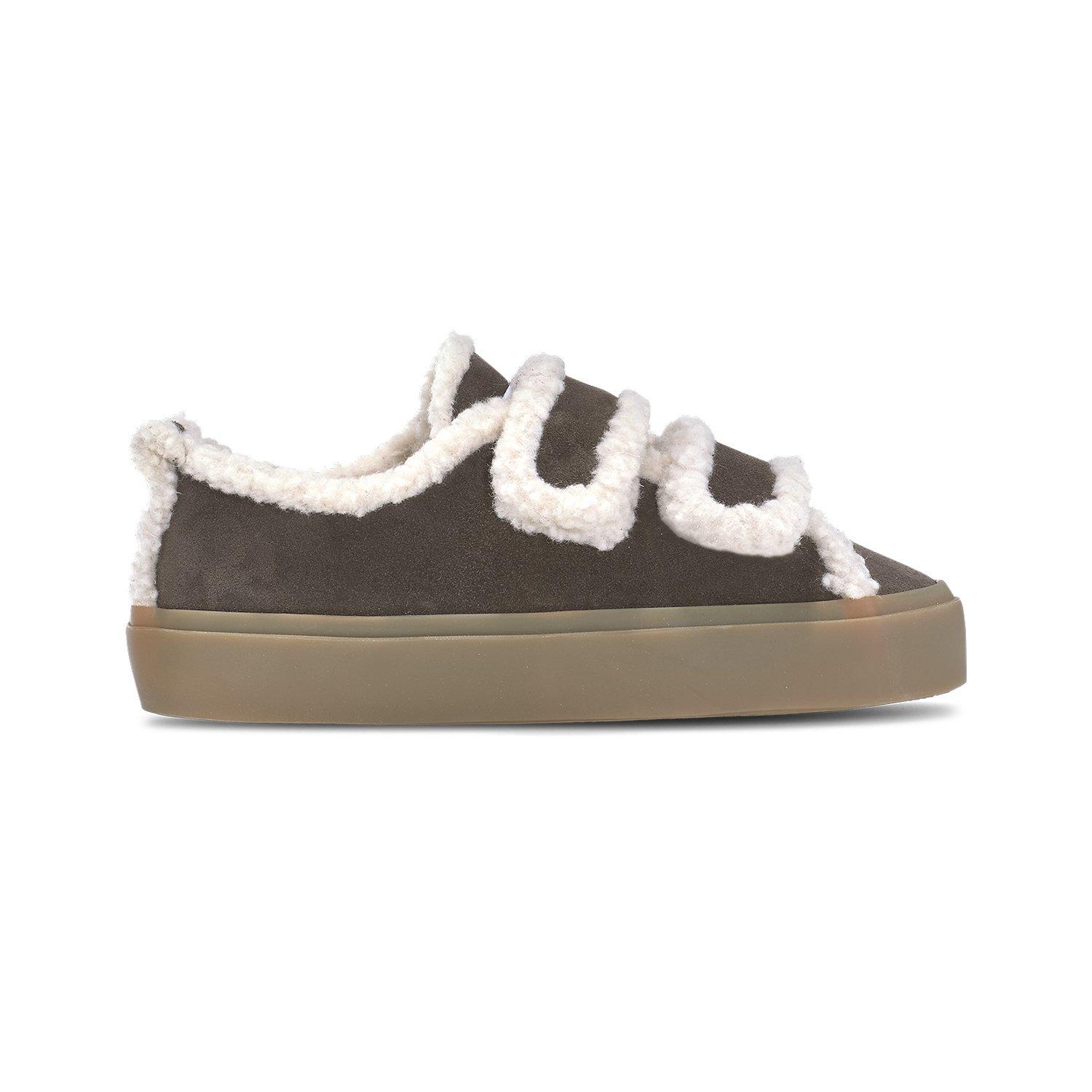 Grey - Inuikii - Women's Velcro Low-Top Trainers - 3