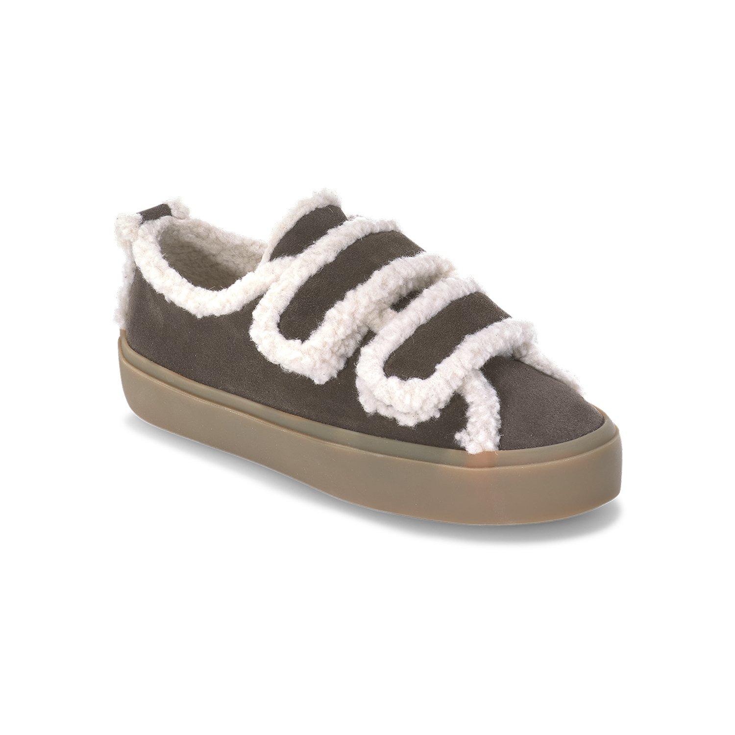 Grey - Inuikii - Women's Velcro Low-Top Trainers - 4