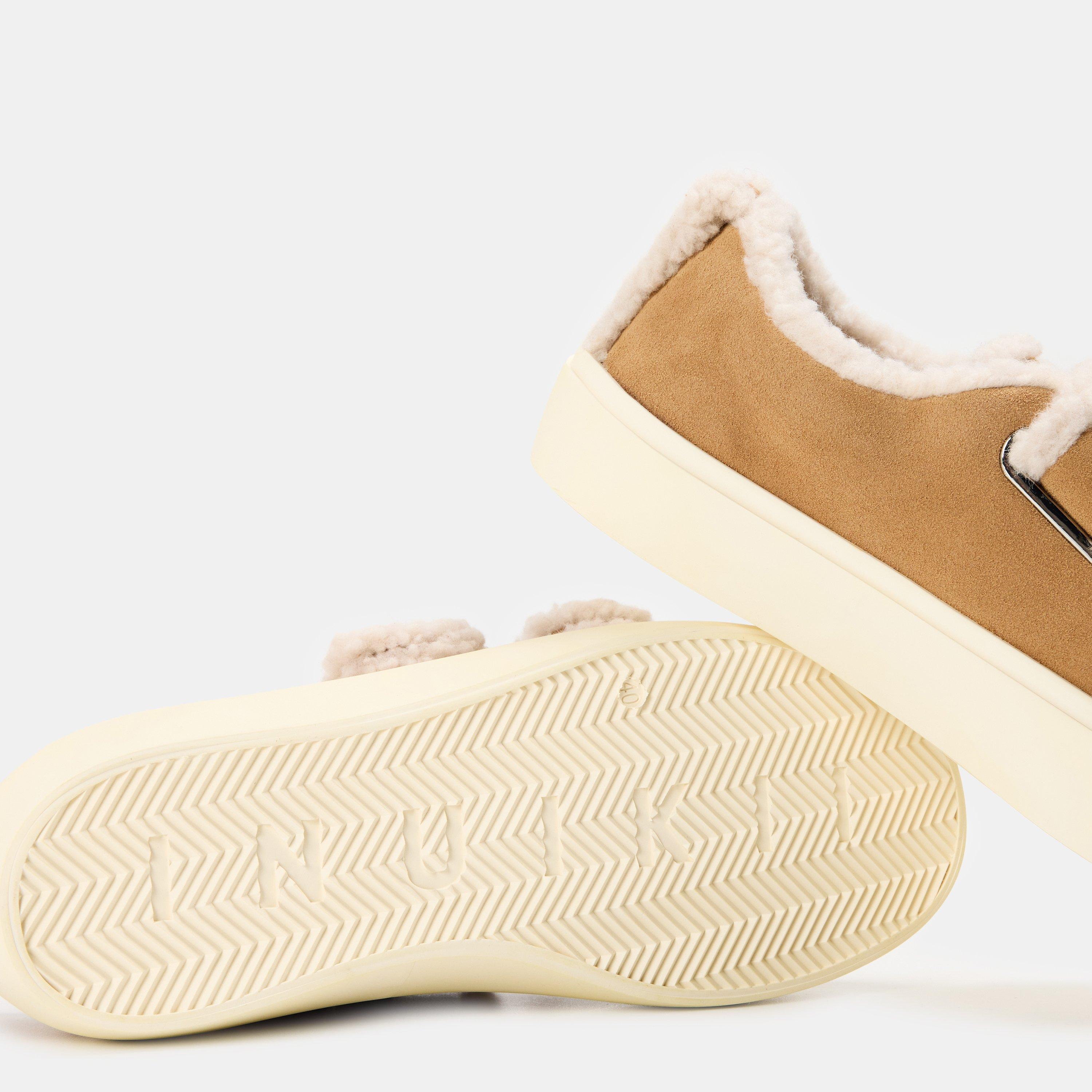 Beige - Inuikii - Women's Velcro Low-Top Trainers - 4