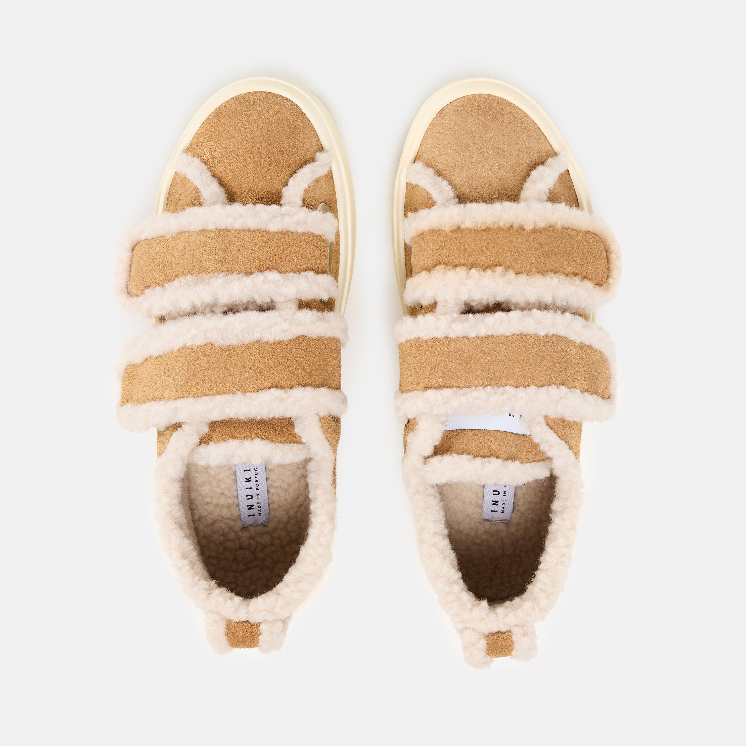 Beige - Inuikii - Women's Velcro Low-Top Trainers - 5