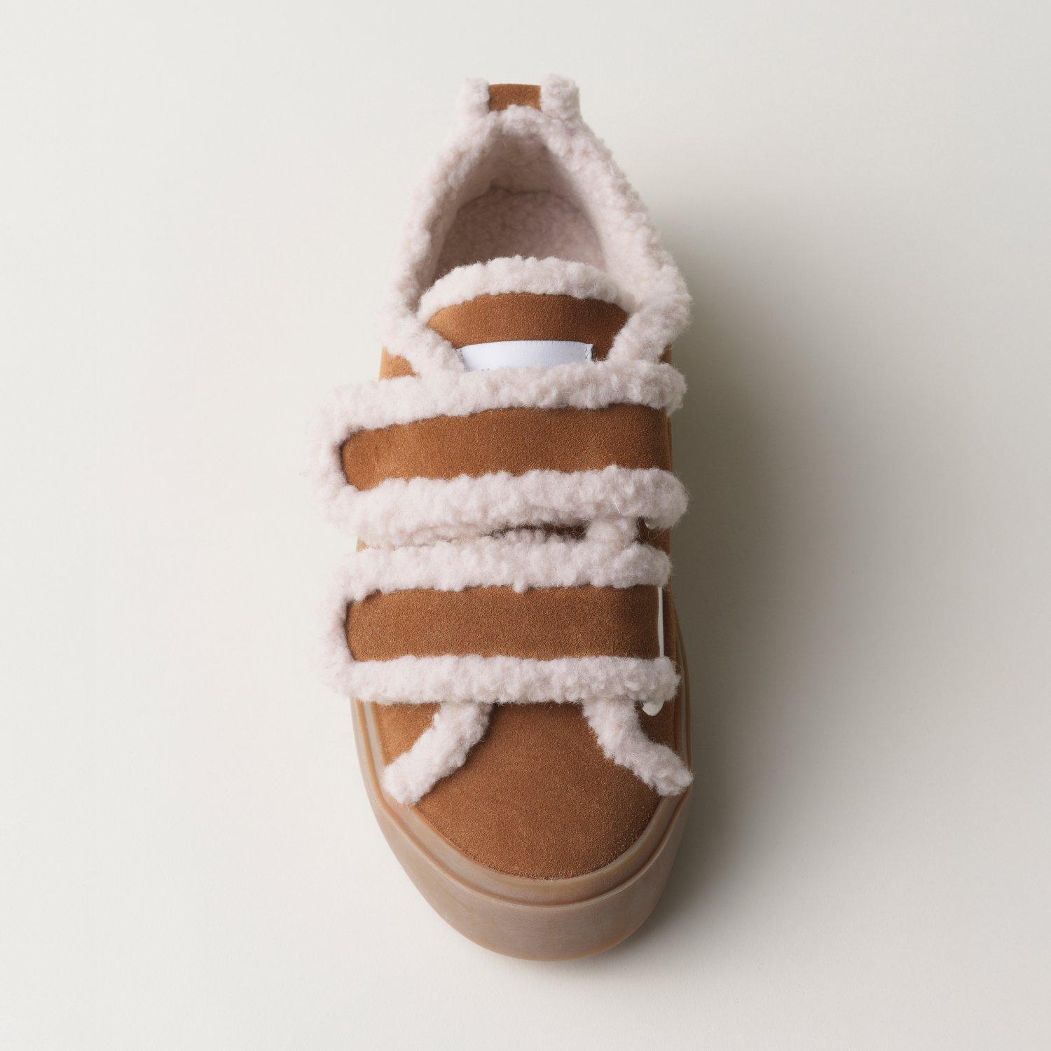 Brown - Inuikii - Women's Velcro Low-Top Trainers - 4