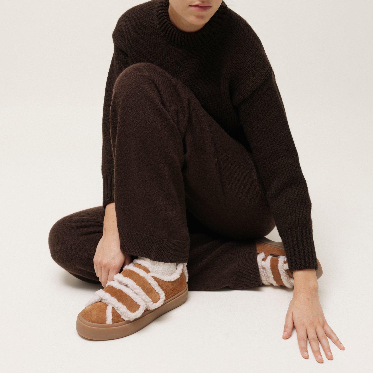 Brown - Inuikii - Women's Velcro Low-Top Trainers - 6