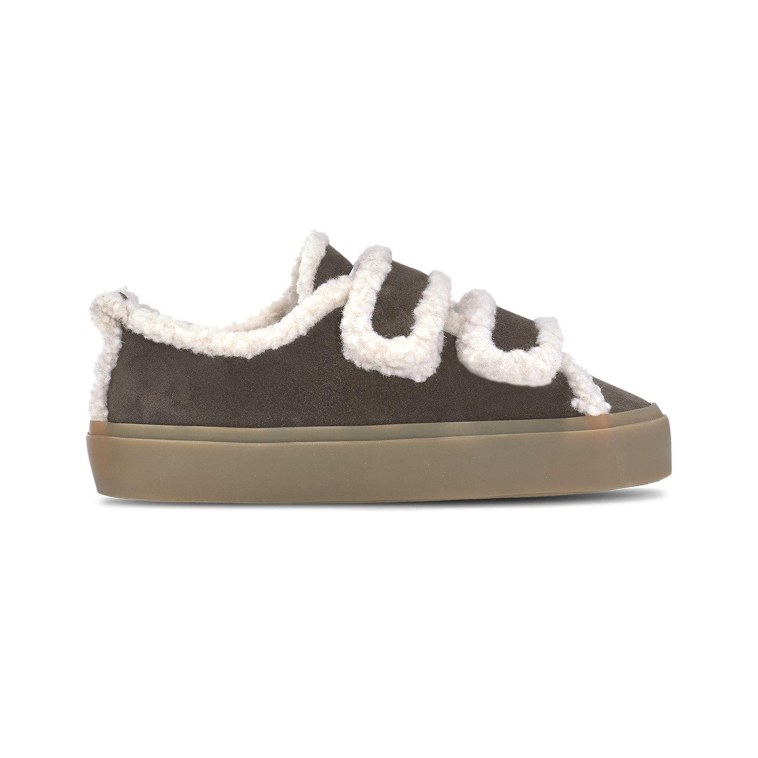 Inuikii Women's Velcro Low-Top Trainers - Dark Brown - 5 (38)