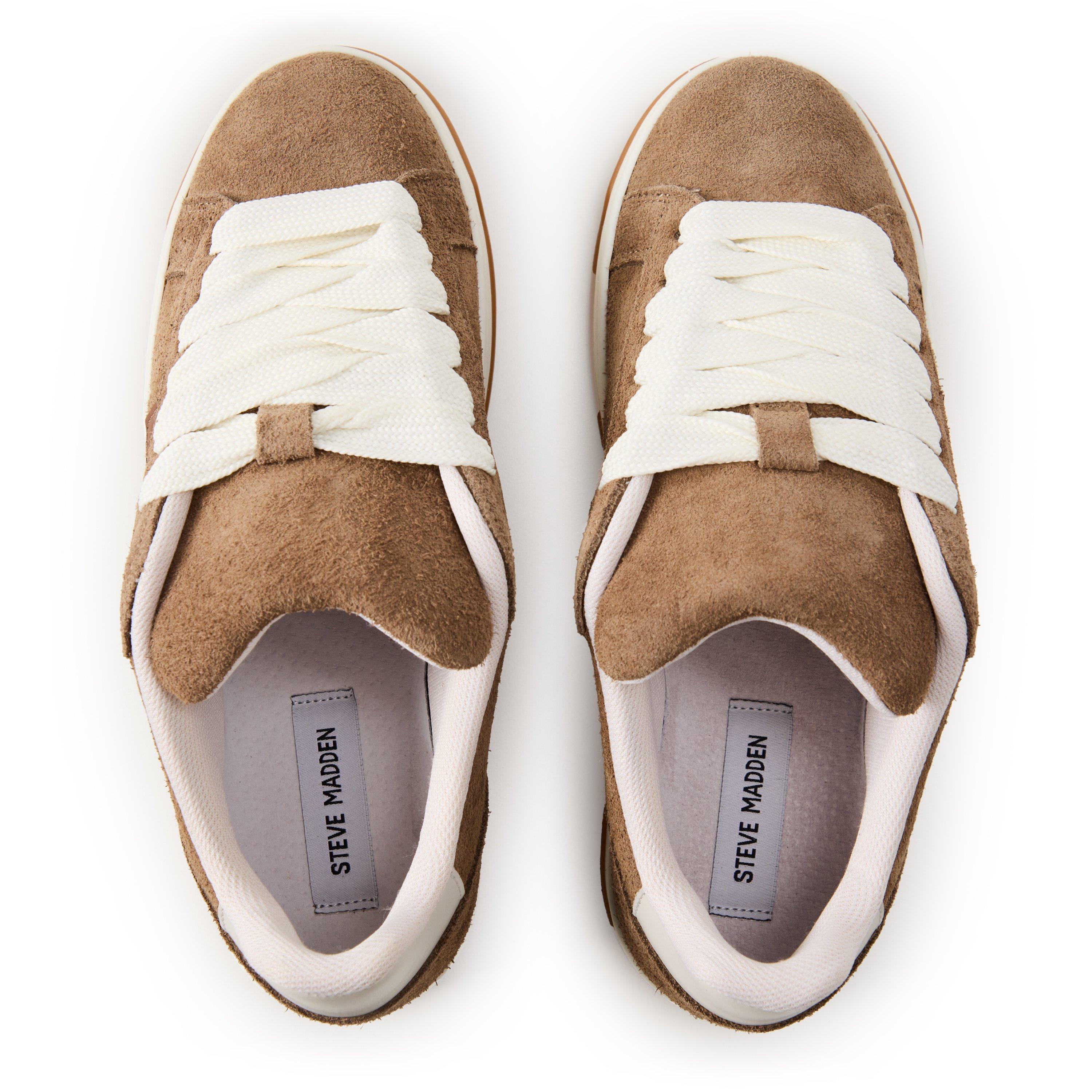 Taupe/Brown - Steve Madden - Women's Alysha Low-Top Trainers - 4