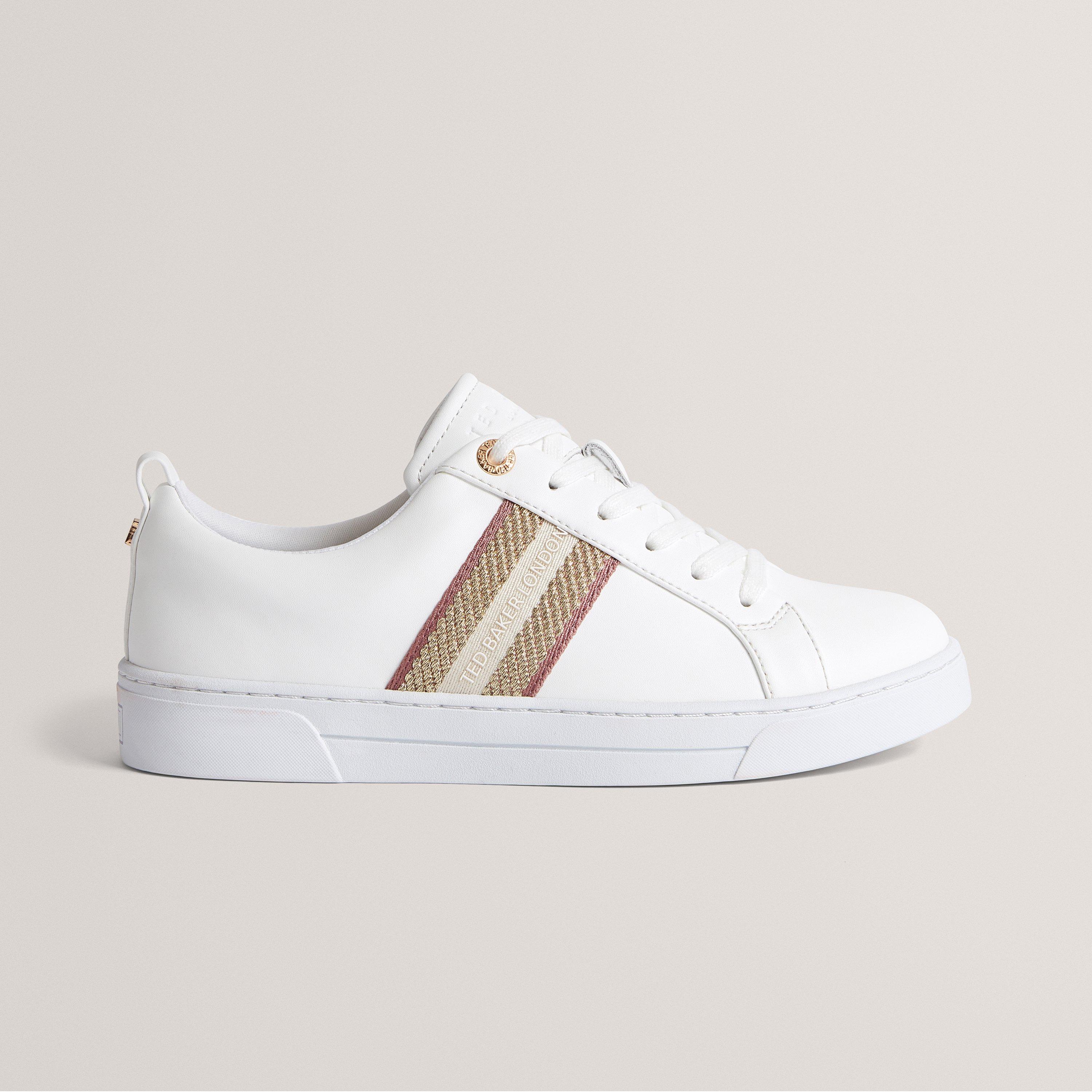 White/Gold - Ted Baker - Womens Low-Top Trainers
