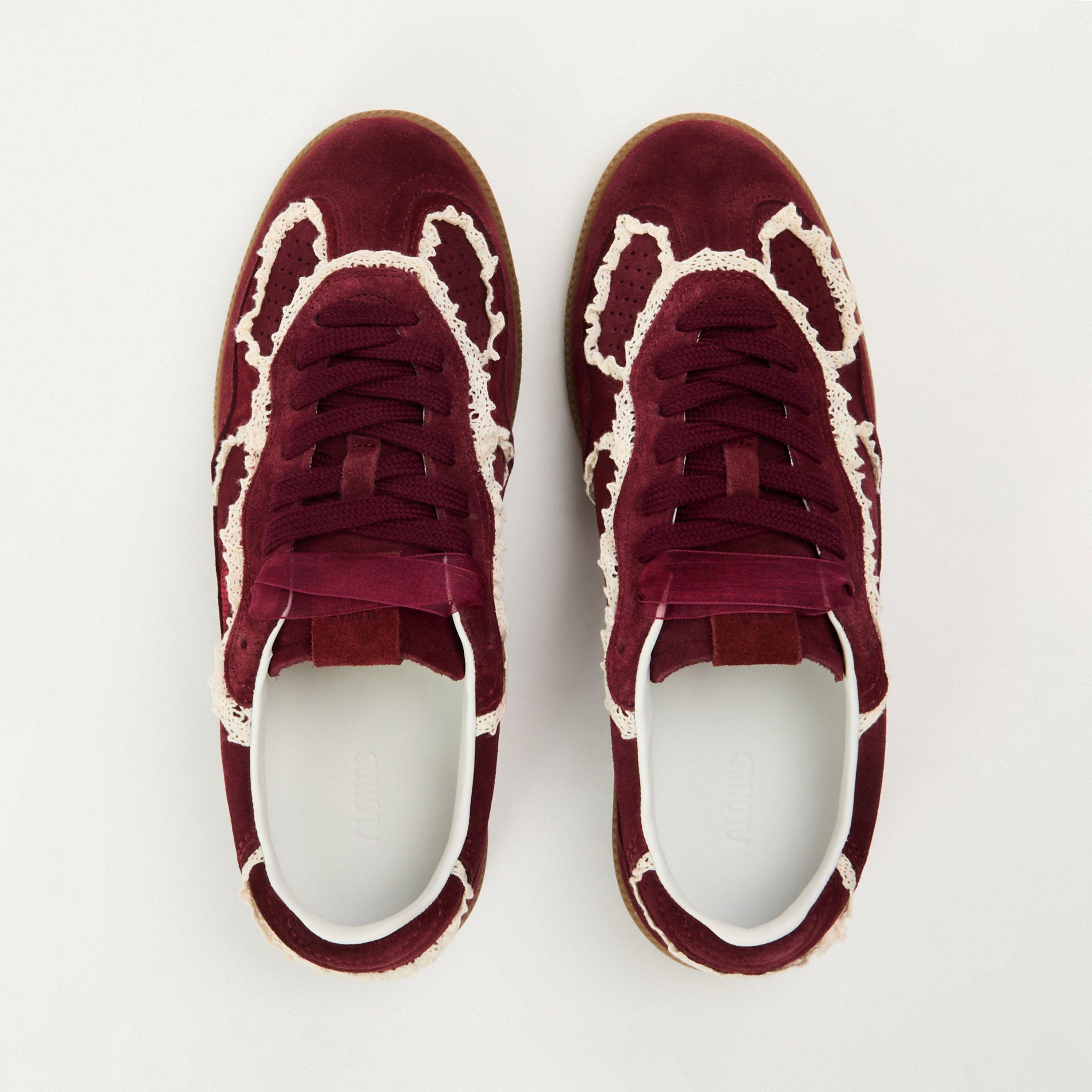 Burgundy - Alohas - Women's Low-Top Trainers - 5