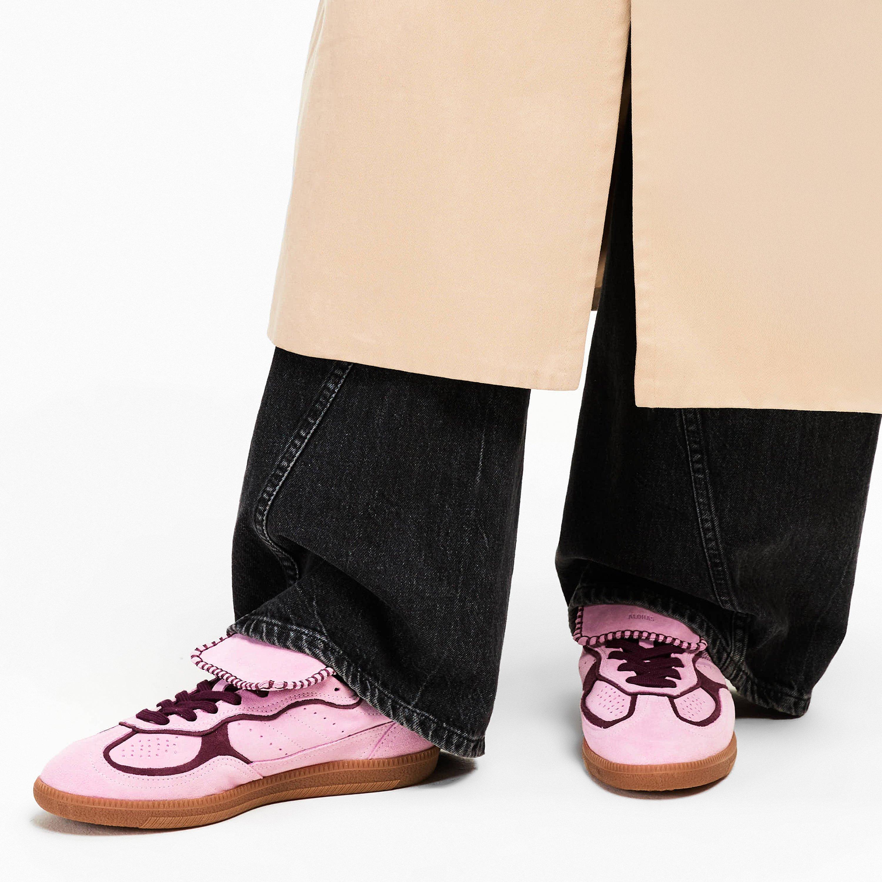 Pink Suede - Alohas - Women's Low-Top Trainers - 3