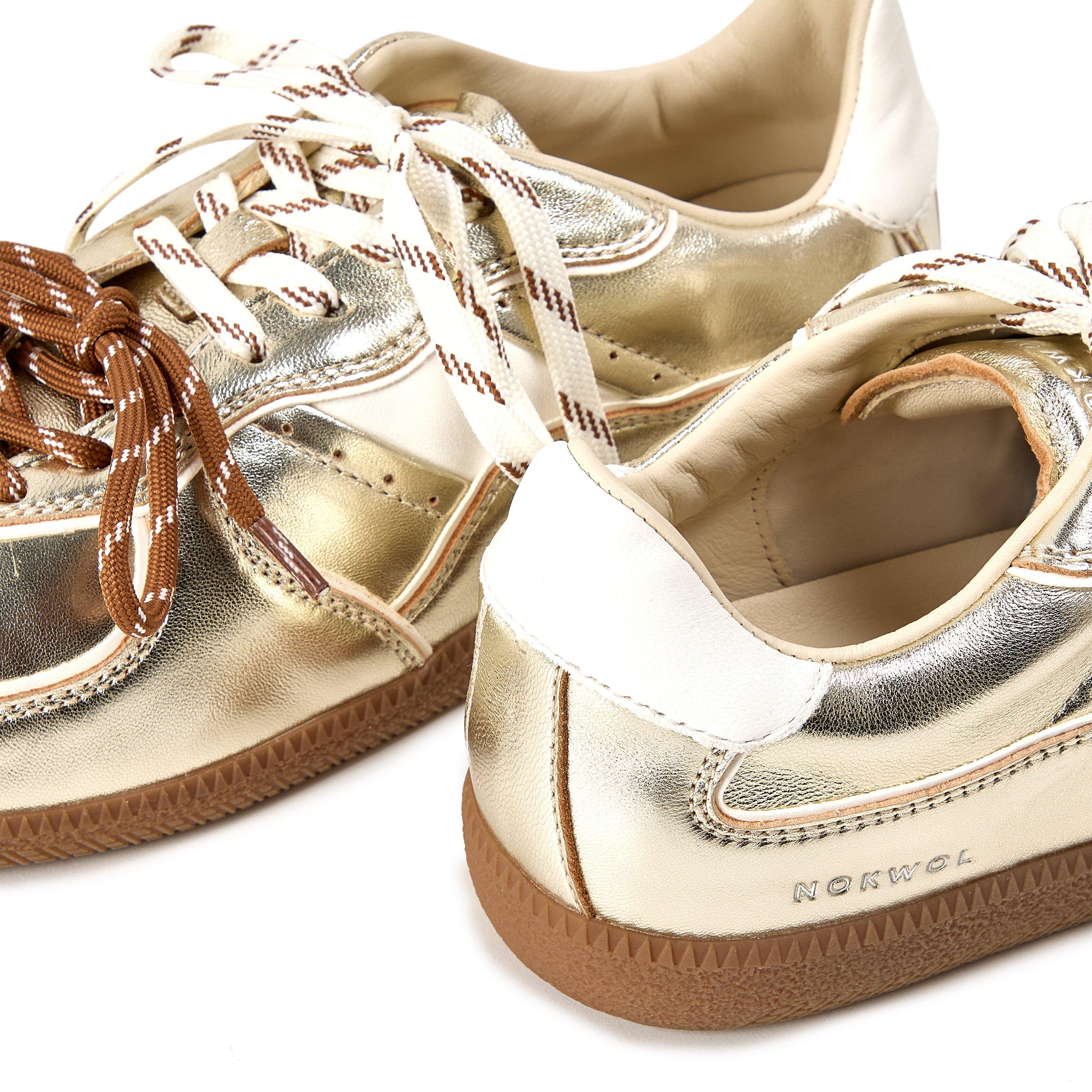 Gold - NOKWOL - Women's August Low-Top Trainers - 4