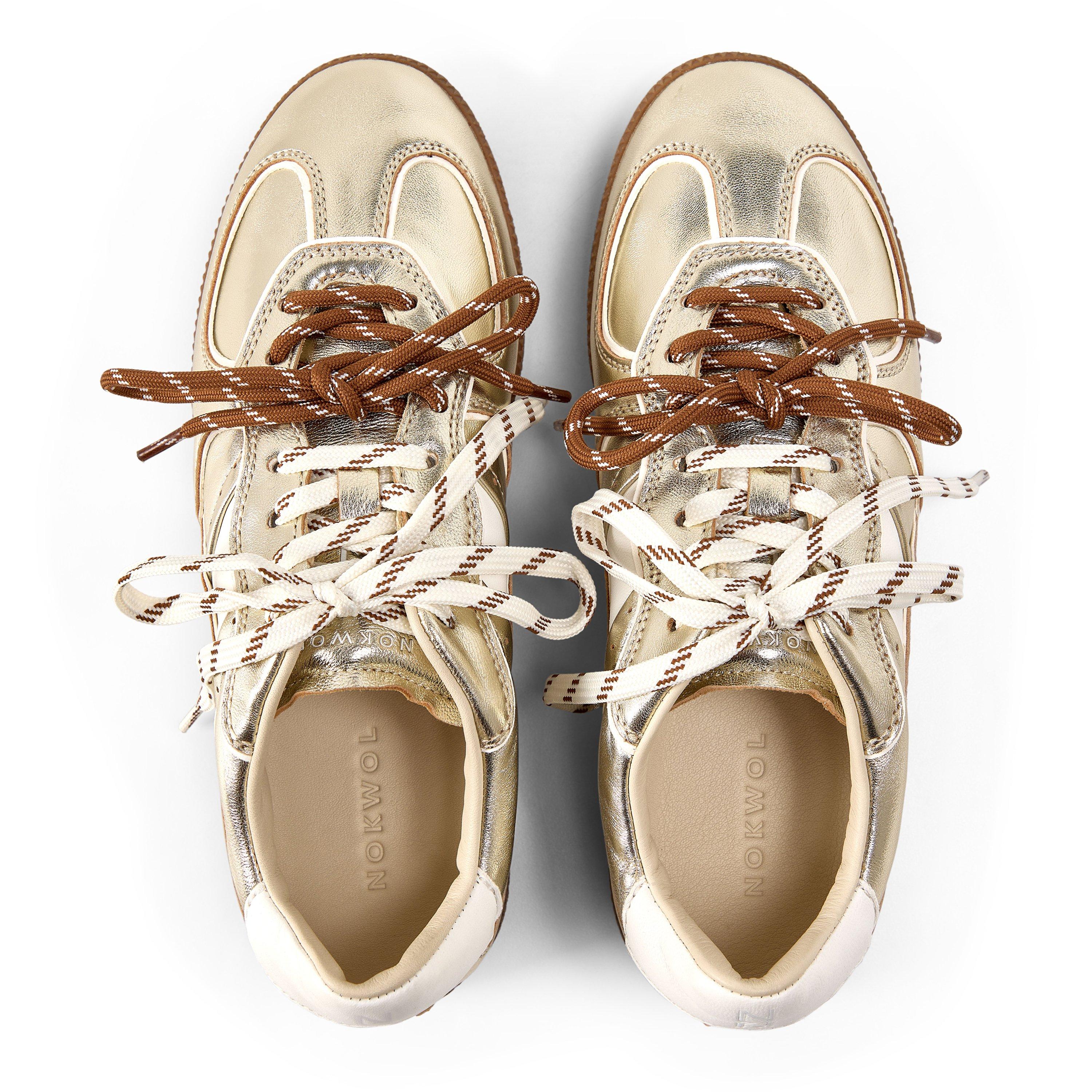 Gold - NOKWOL - Women's August Low-Top Trainers - 5