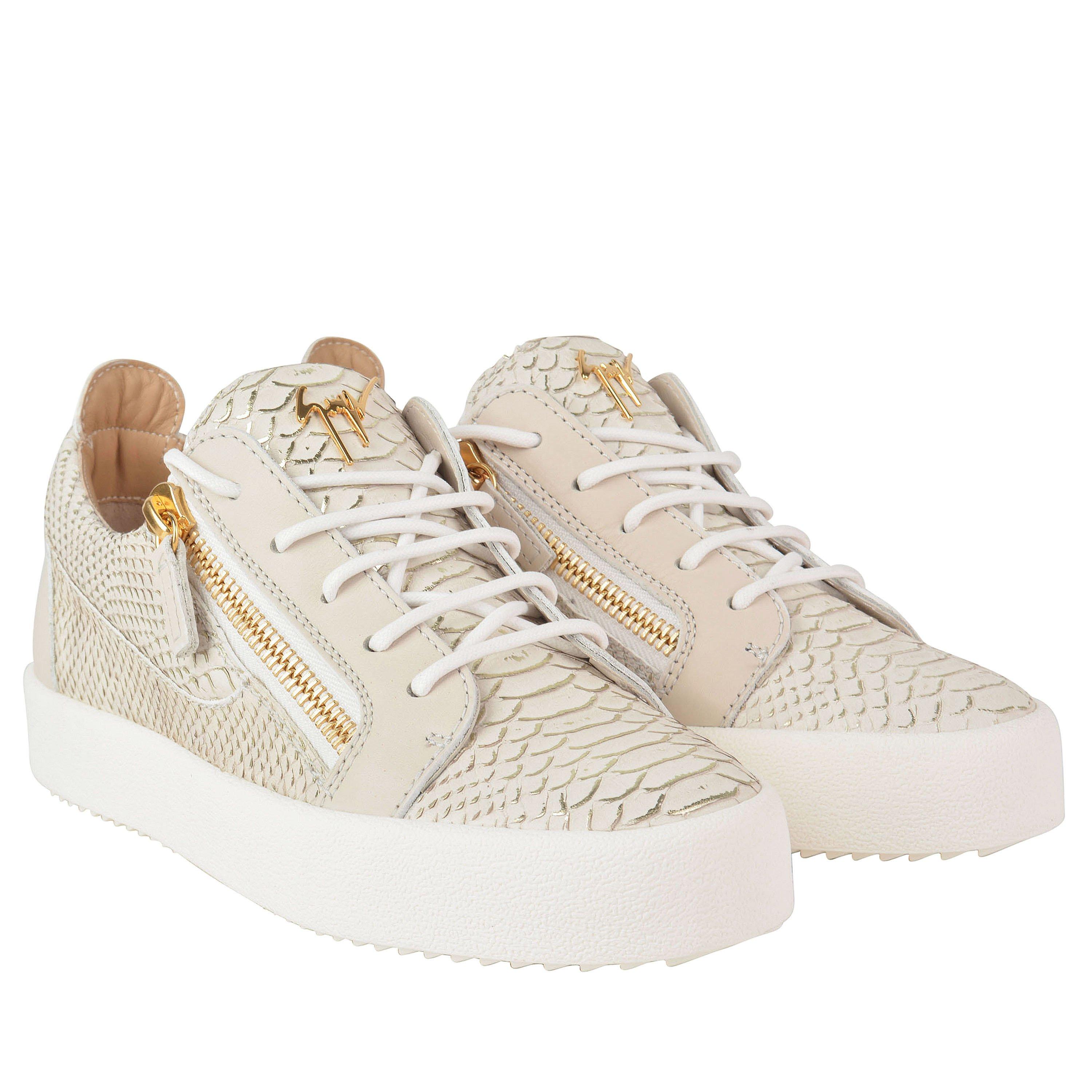 Milk - Giuseppe Zanotti - Python Embossed Trainers - 4