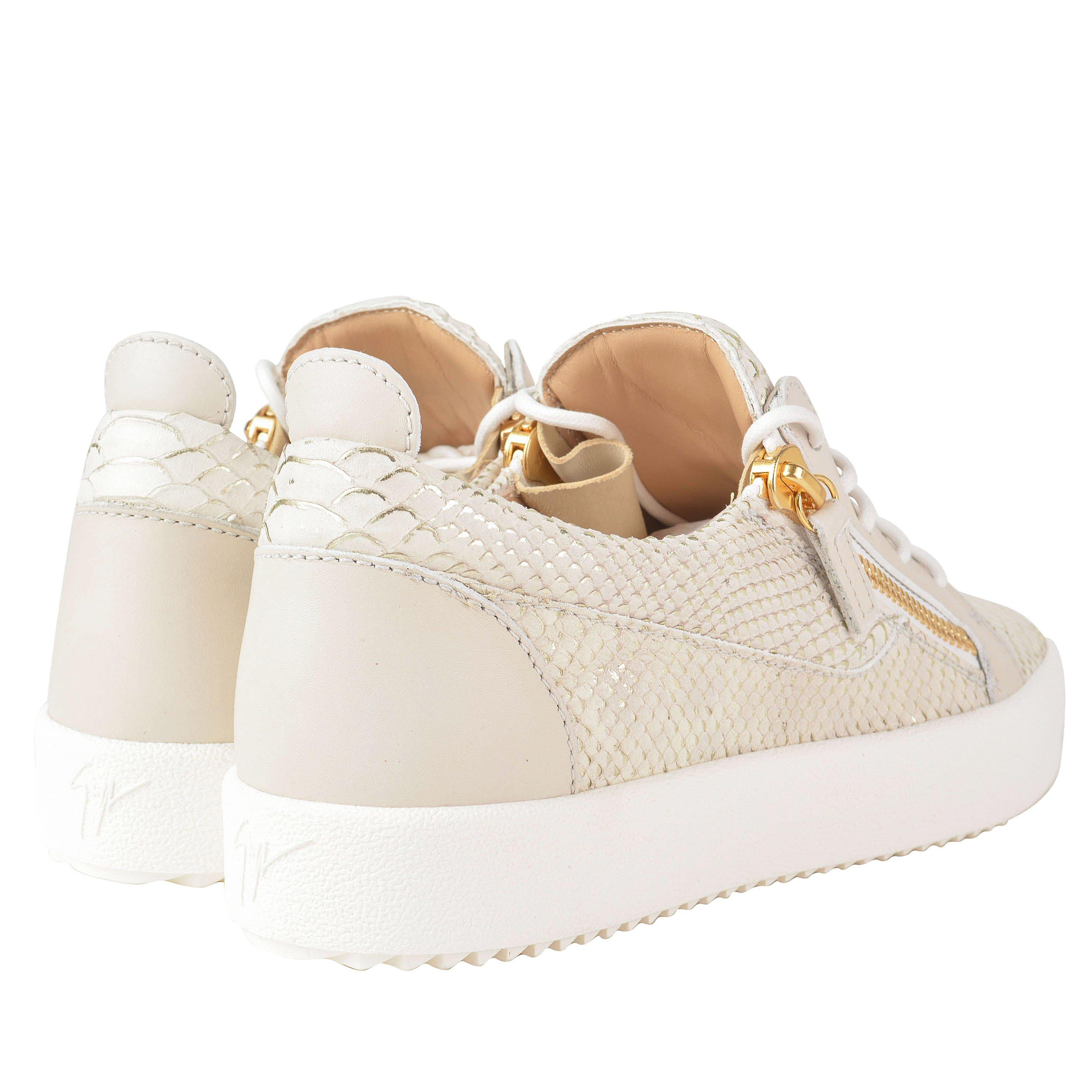 Milk - Giuseppe Zanotti - Python Embossed Trainers - 5