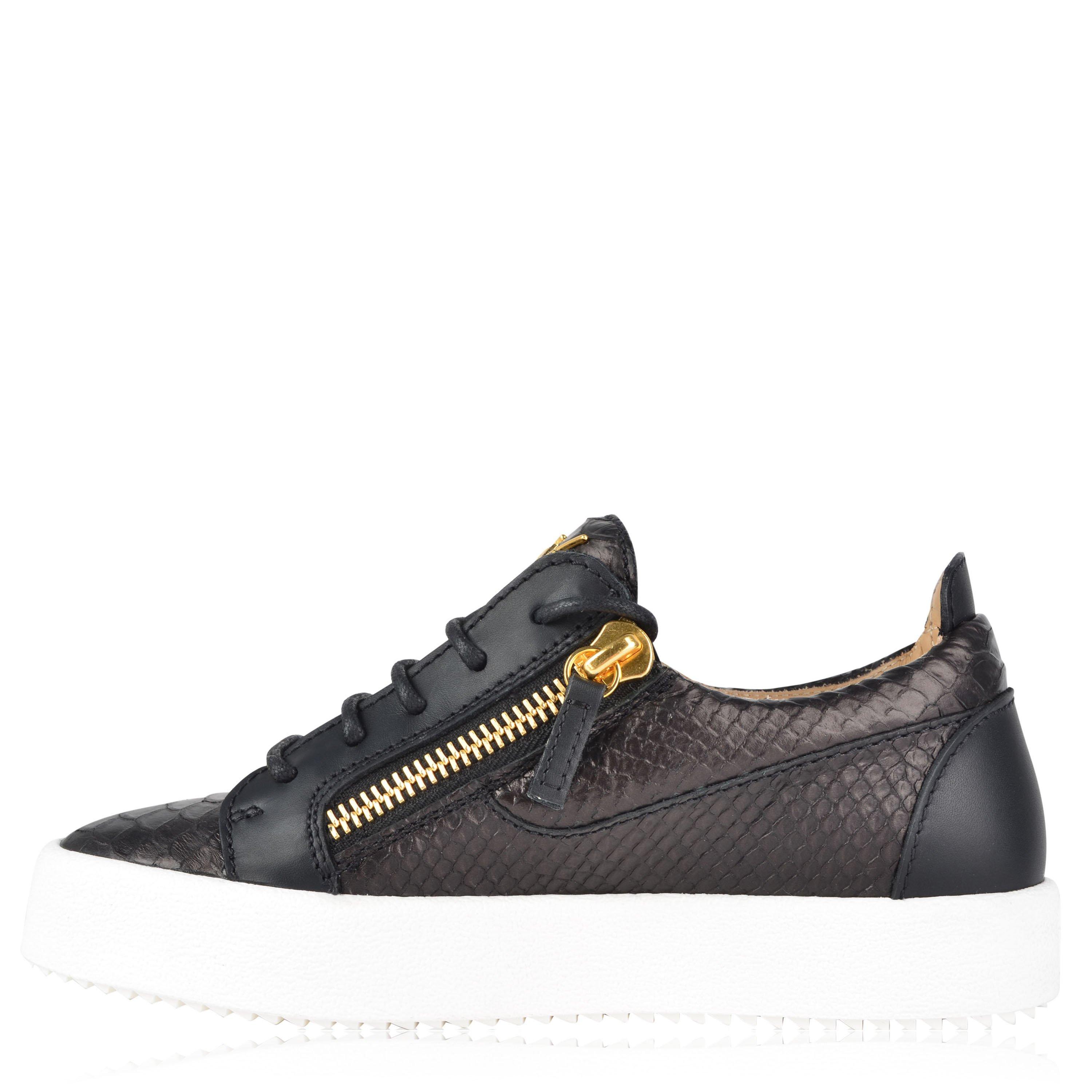 Nero Gold - Giuseppe Zanotti - Python Embossed Trainers - 2