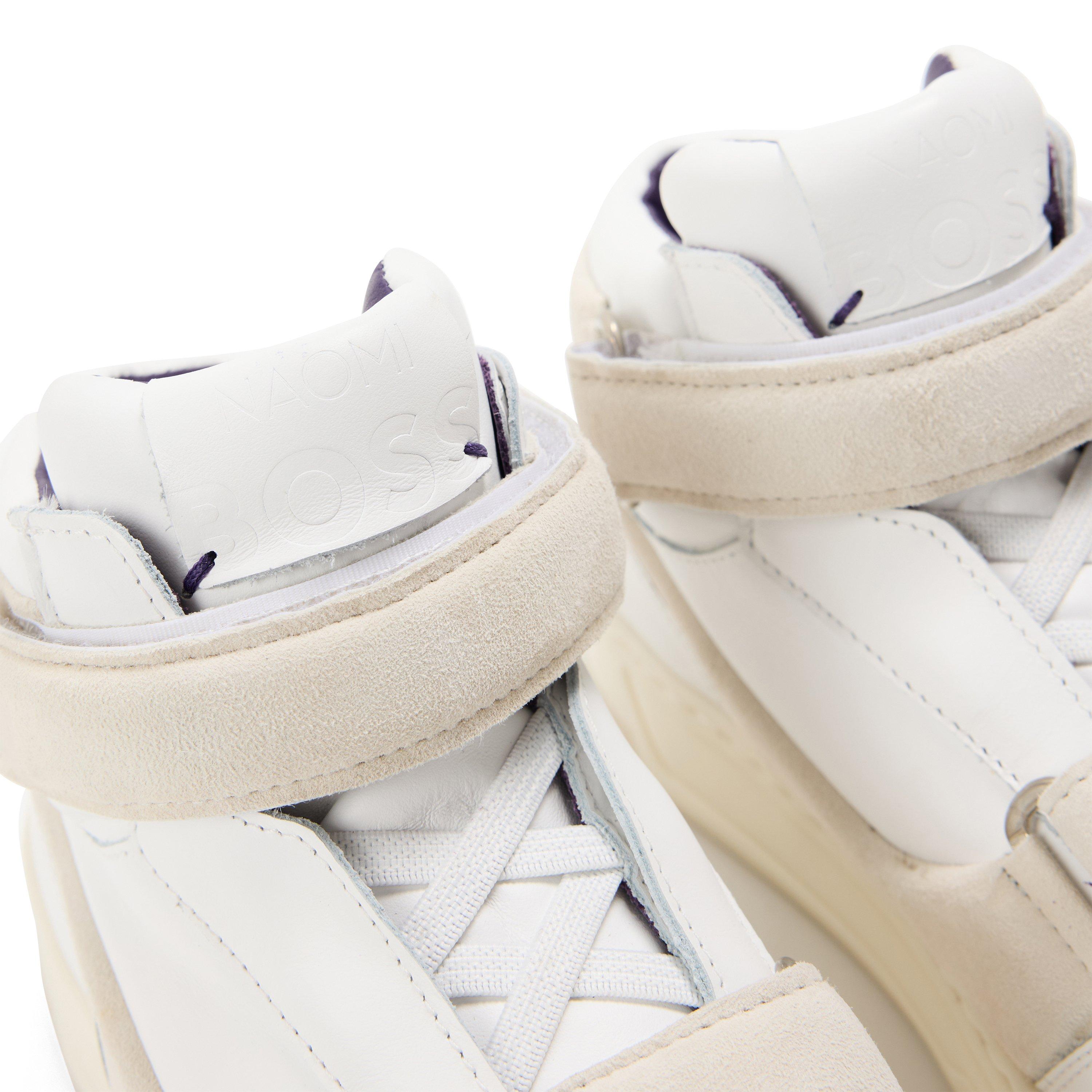 White - Boss - Women's High-Top Trainers - 3