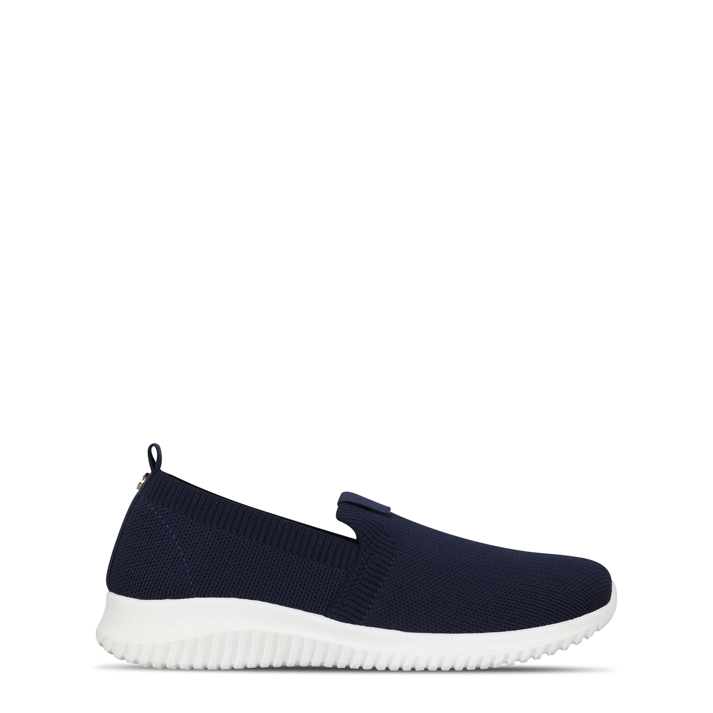 Navy - Be You - Memory Foam Slip On Knit Trainer - 1