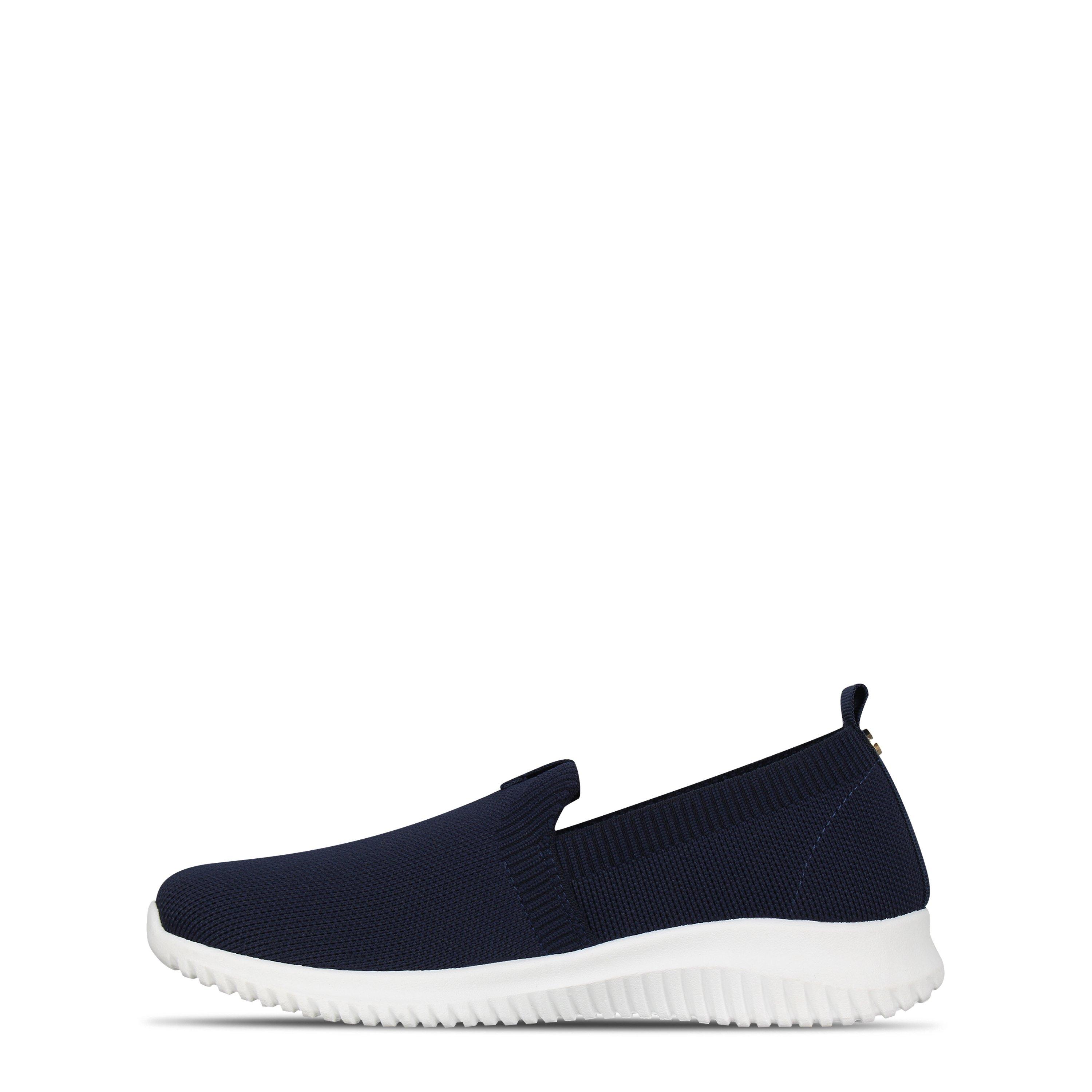 Navy - Be You - Memory Foam Slip On Knit Trainer - 2