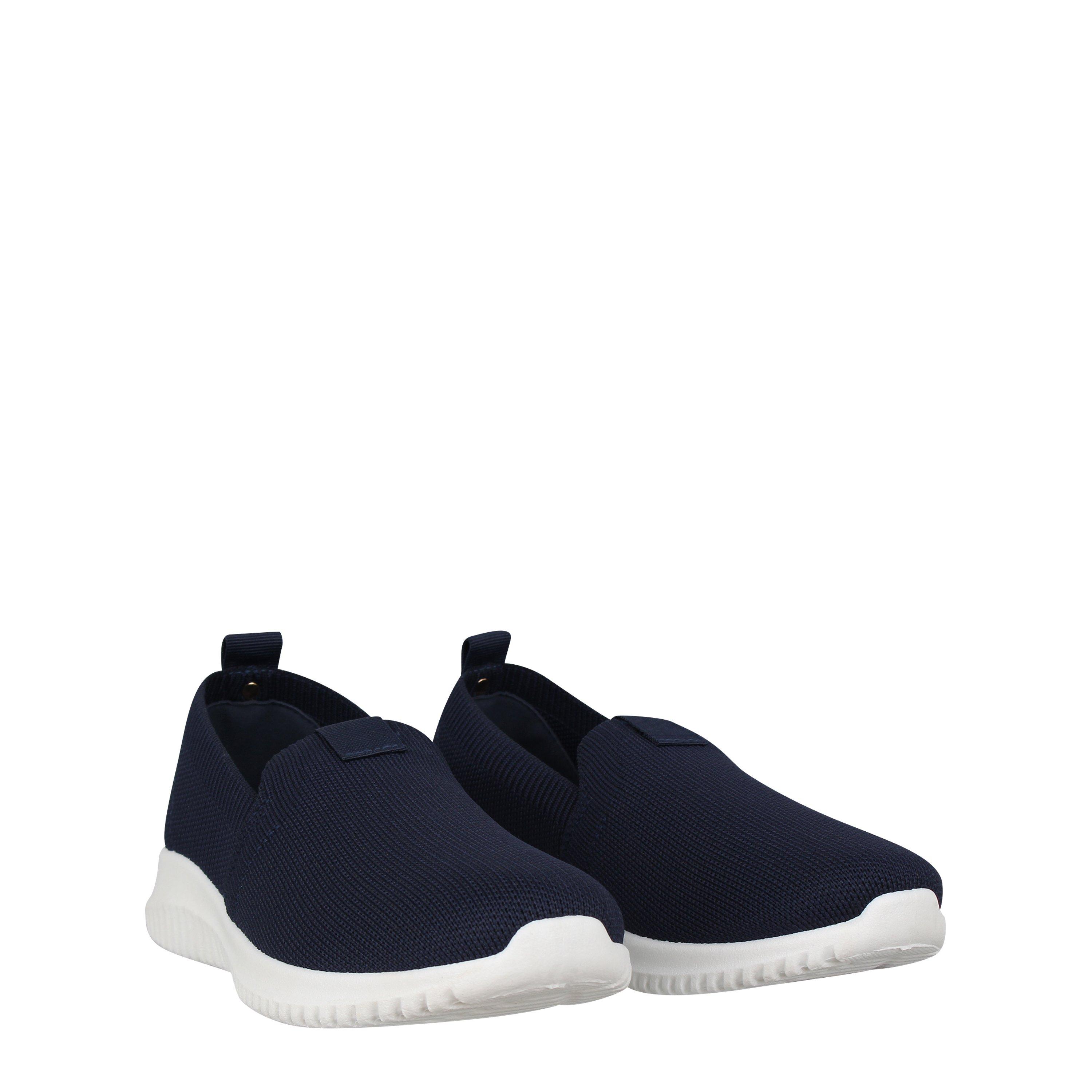 Navy - Be You - Memory Foam Slip On Knit Trainer - 3