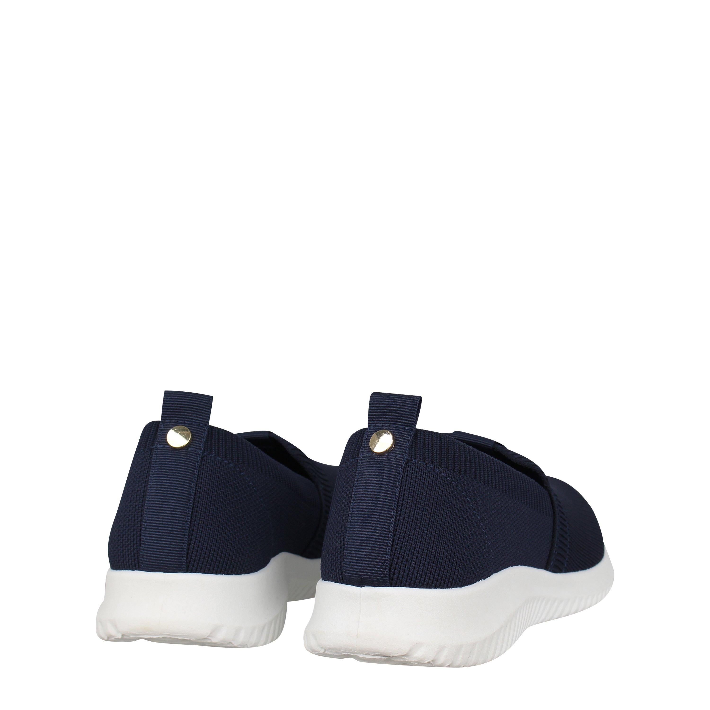 Navy - Be You - Memory Foam Slip On Knit Trainer - 4