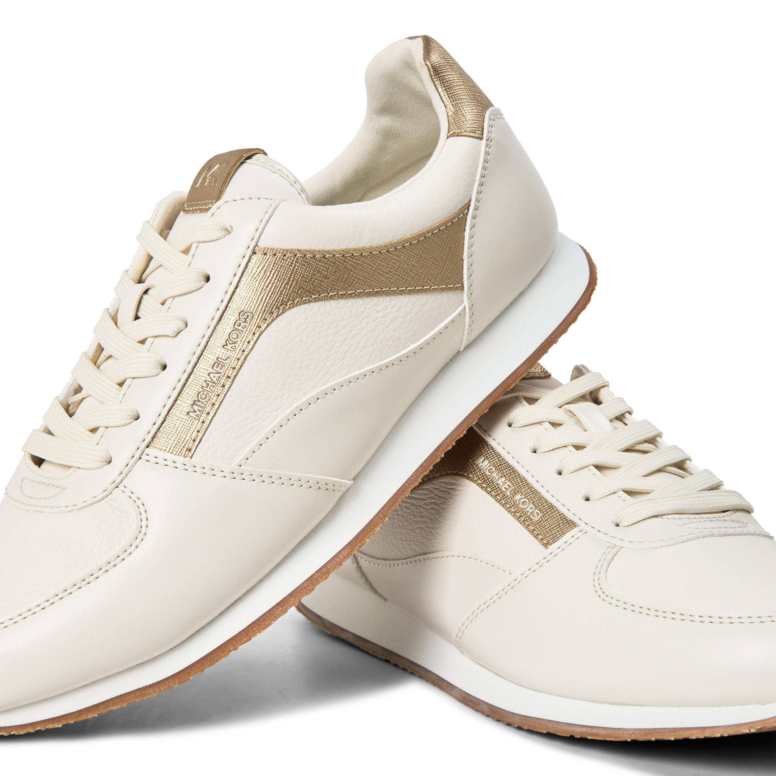 White Cream - MICHAEL Michael Kors - Women's Cindy Trainer Low-Top Trainers - 3