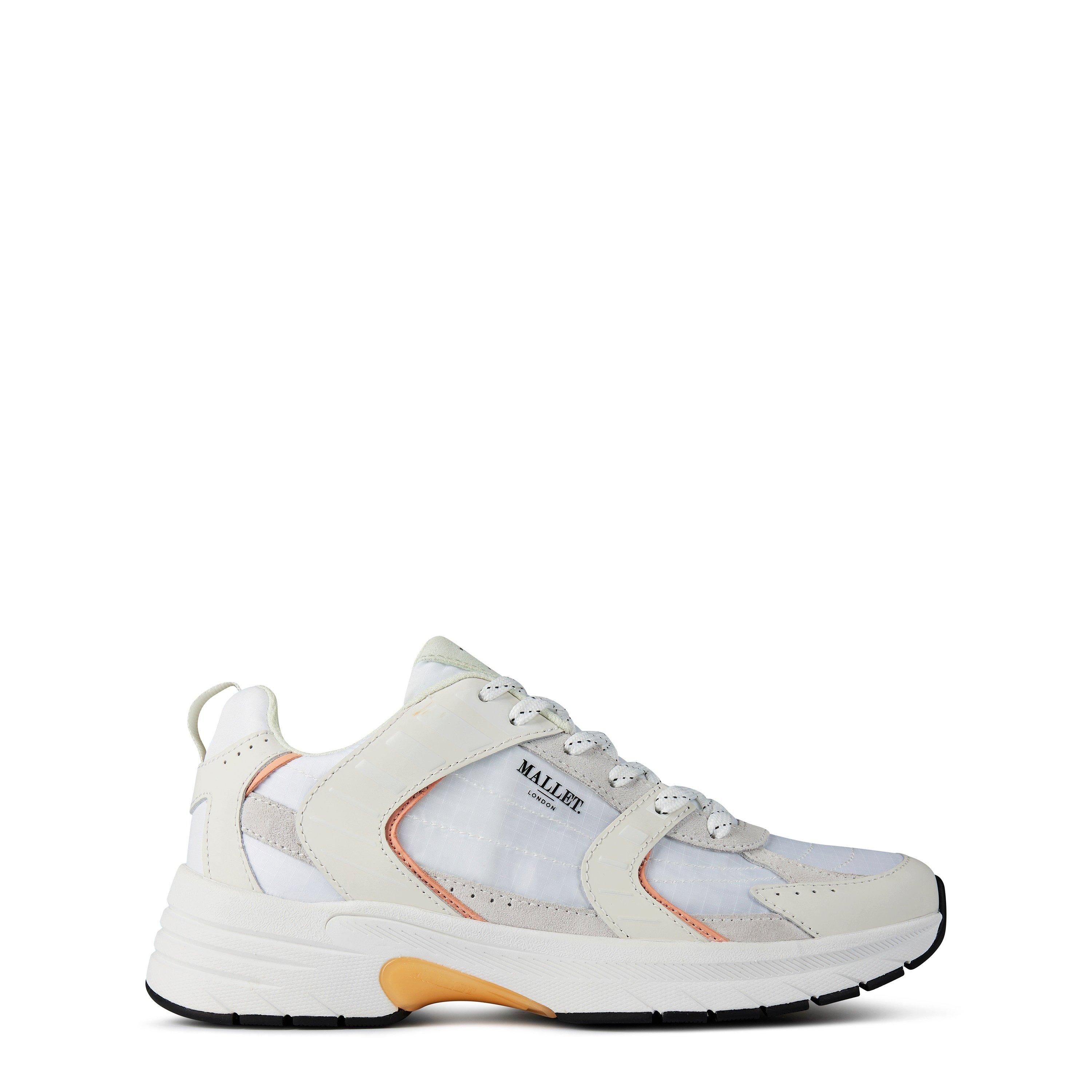 Mallet Women's Holloway Runners - White/Peach - 4 (37)