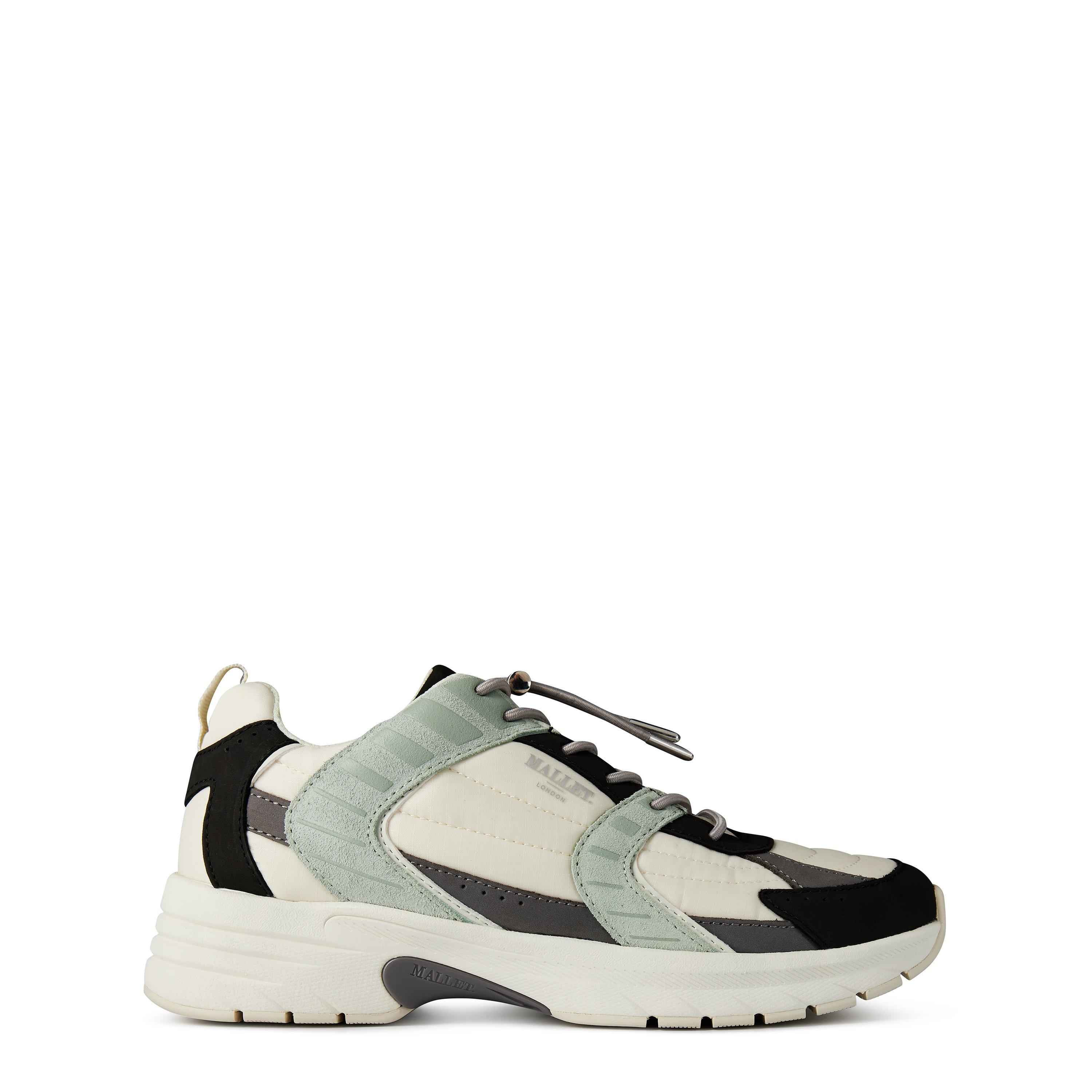 Mallet Women's Holloway Runners - Wht/Blck/Mint - 4 (37)