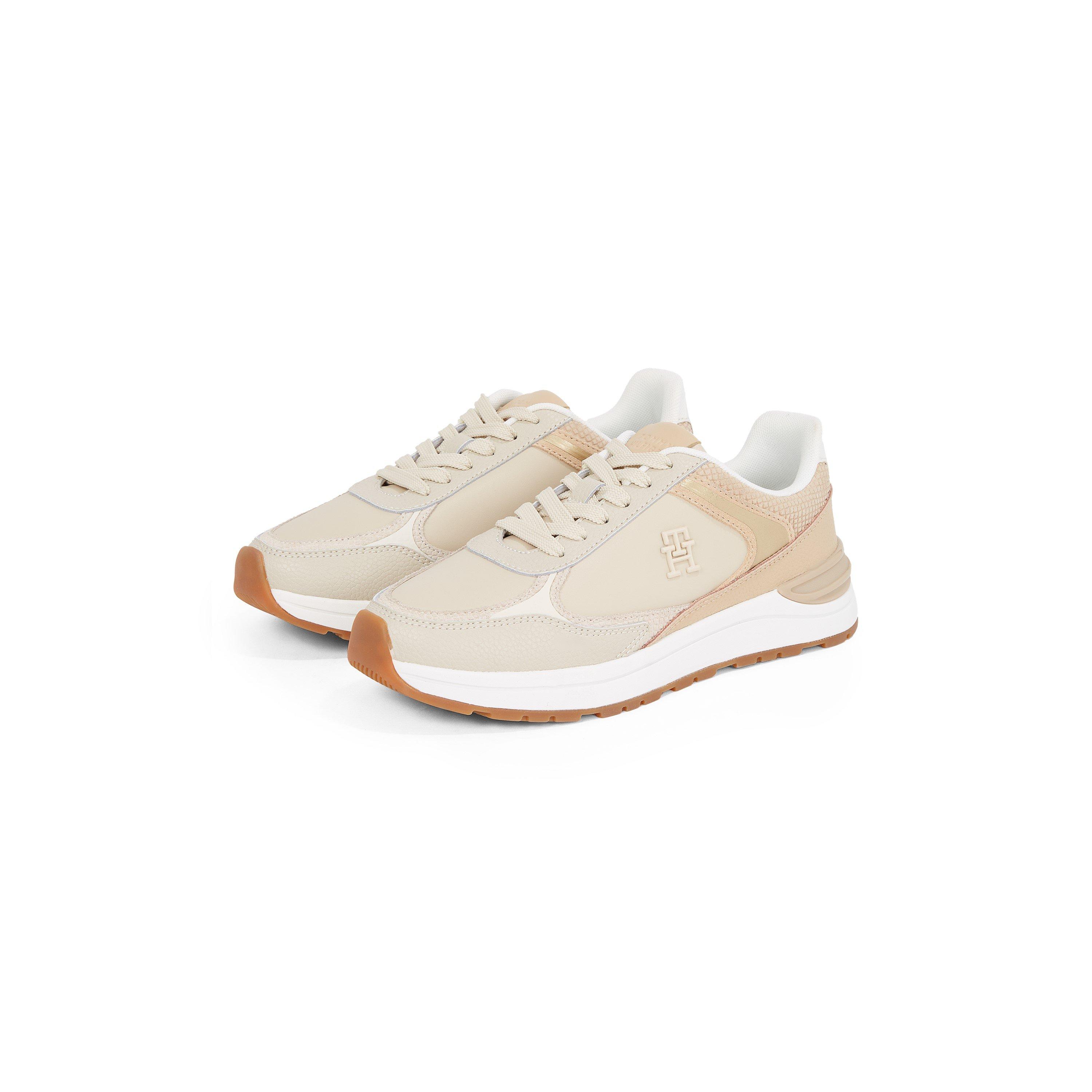 Classic Beige - Tommy Hilfiger - Casual Fashion Runner Lthr Mix - 4