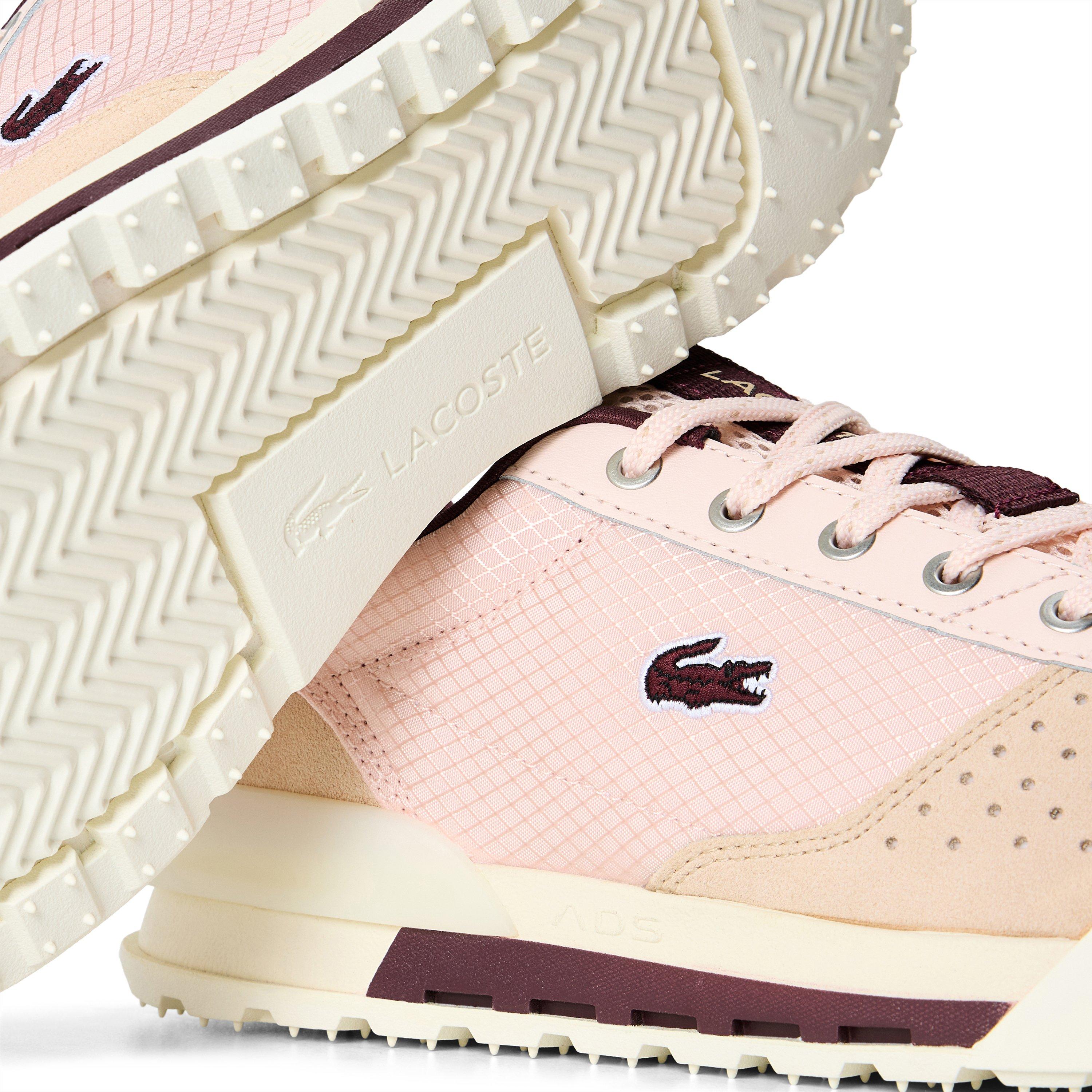 Lt Pnk/Lt Tan - Lacoste - Women's Slam Shot 226 Leather Low-Top Trainers - 3