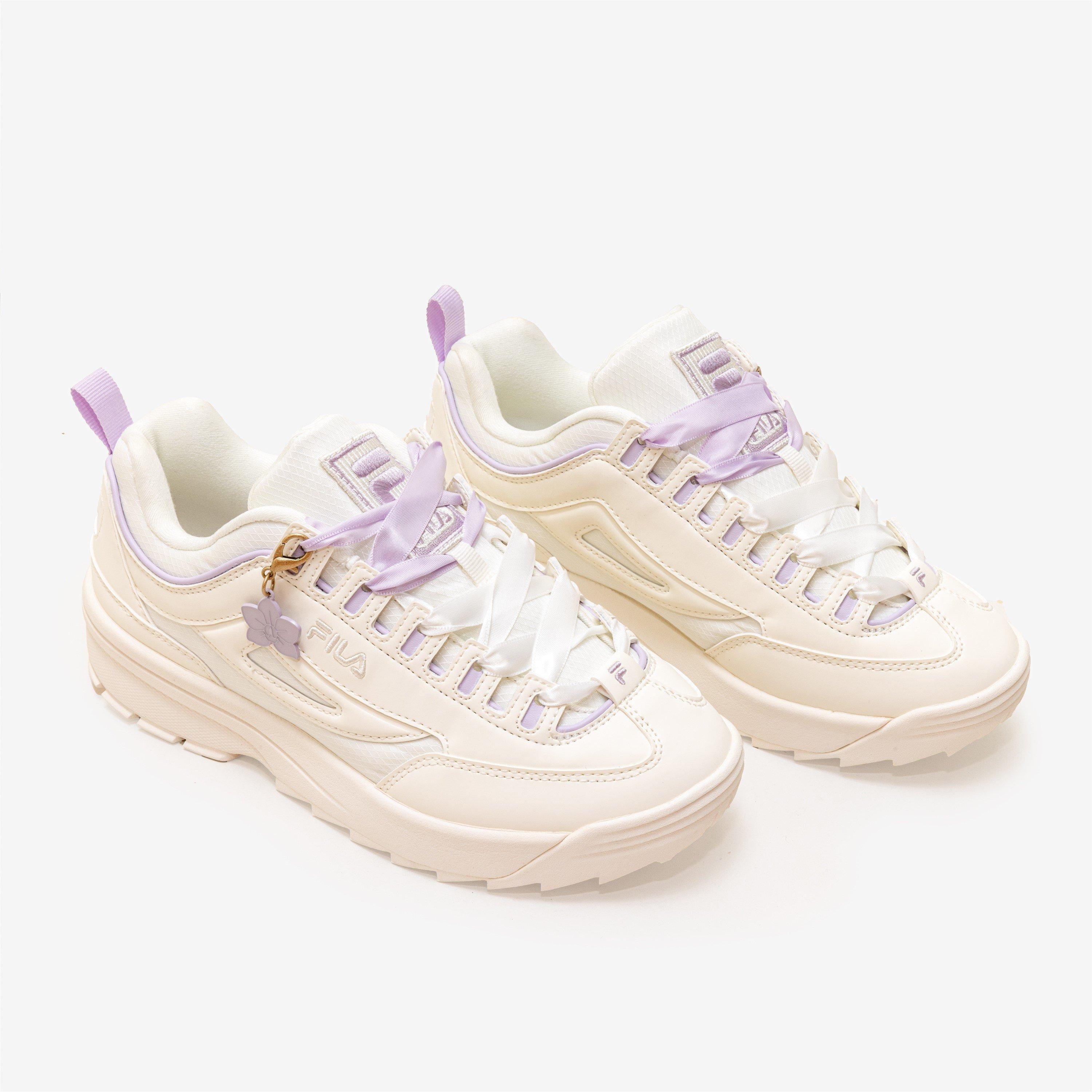 WHT/PPL/WHT - Fila - Women's DISRUPTOR SF Trainers - 2