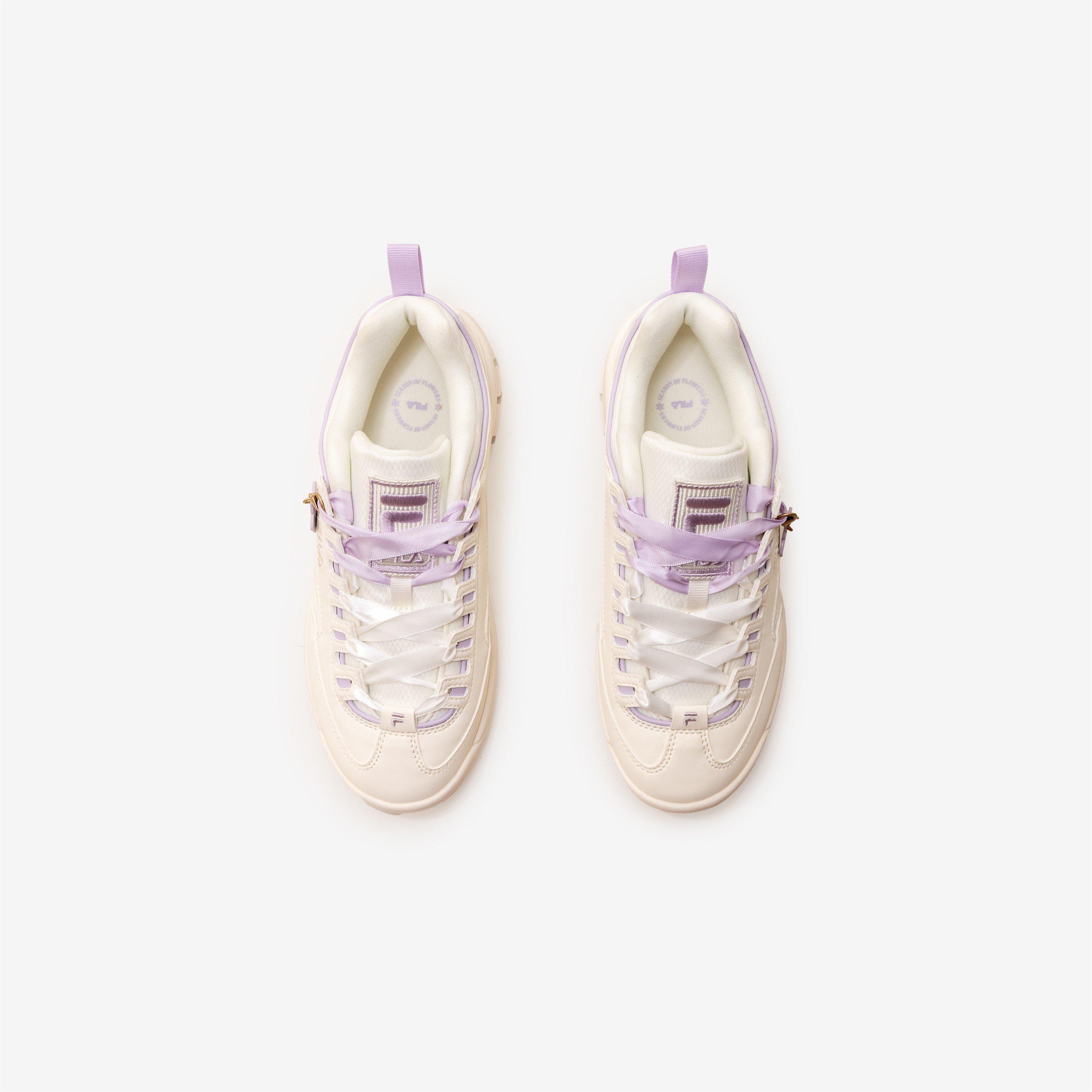 WHT/PPL/WHT - Fila - Women's DISRUPTOR SF Trainers - 3