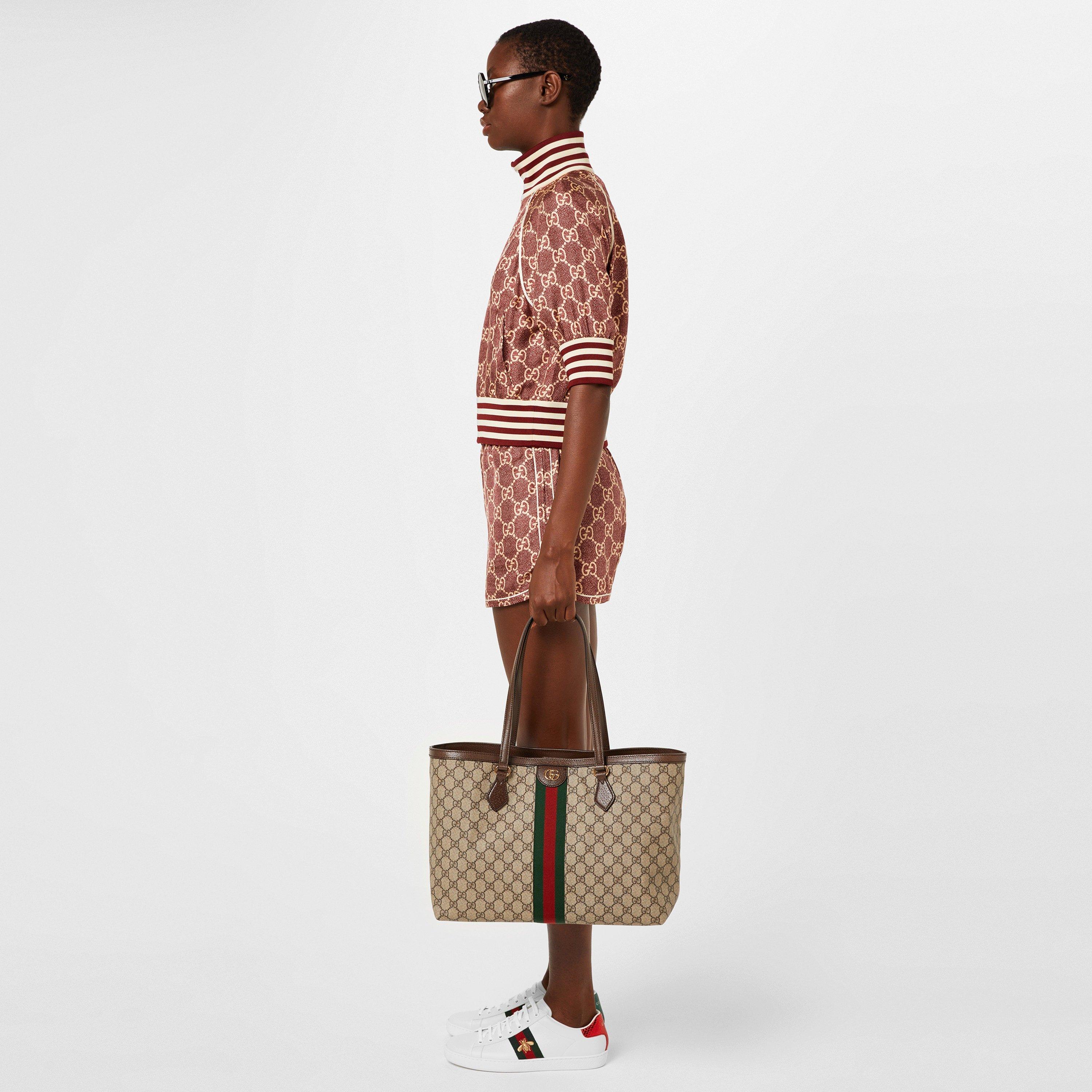 White 9064 - Gucci - Women's Ace Bee Leather Low-Top Trainers - 8