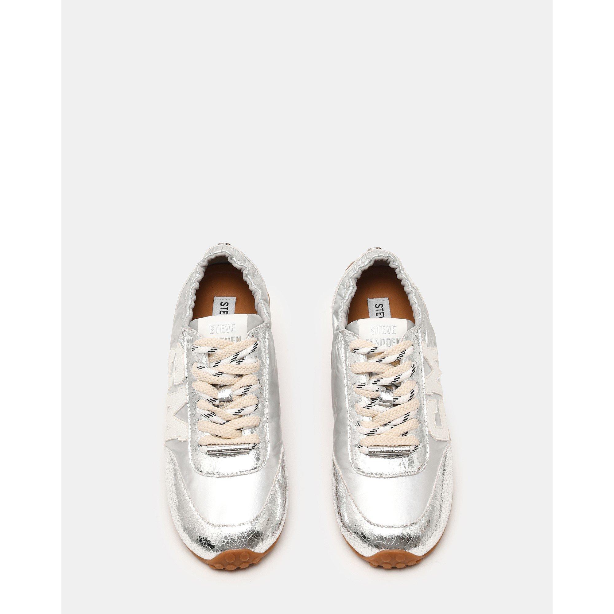 Silver - Steve Madden - Women's CashBox Low-Top Trainers - 4