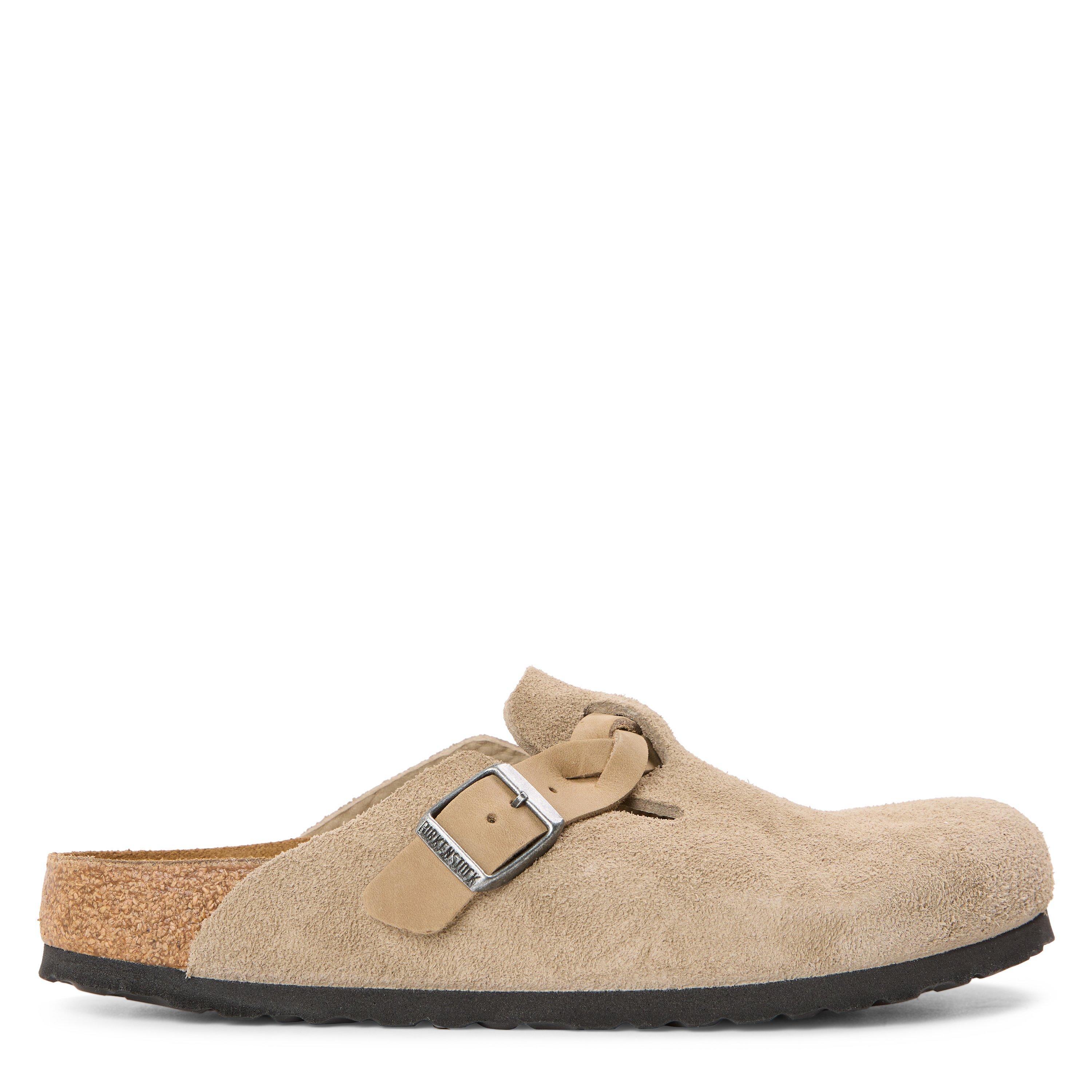 Birkenstock Women's Boston Suede Mules - Taupe - 37 (4.5)