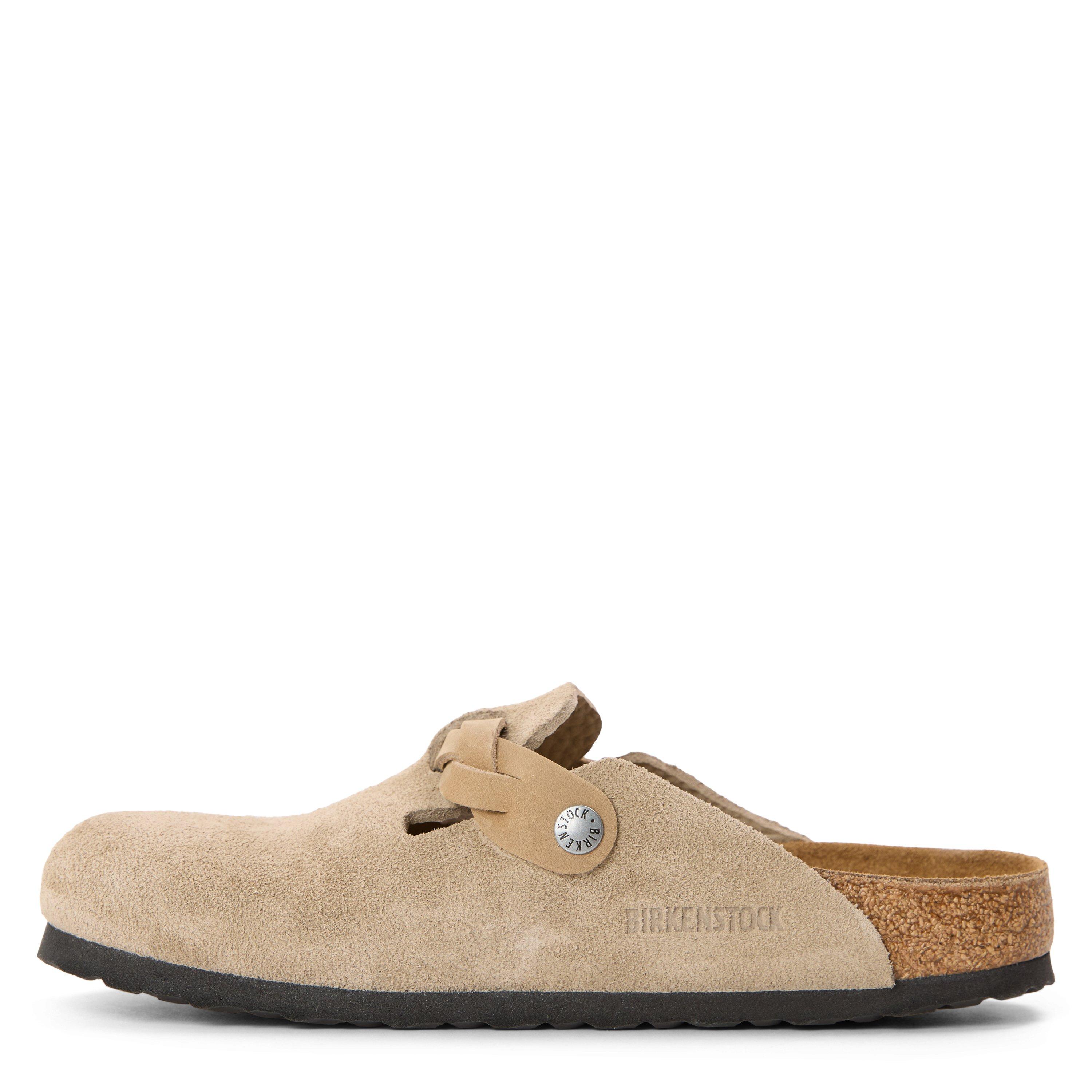 Taupe - Birkenstock - Womens Boston Suede Mules - 2